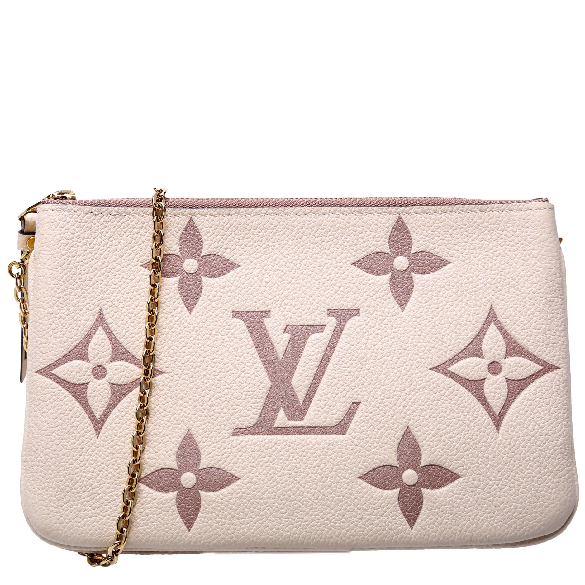 Louis Vuitton Double Zip Pochette Bicolor Empreinte Clutch Bag Empreinte 1