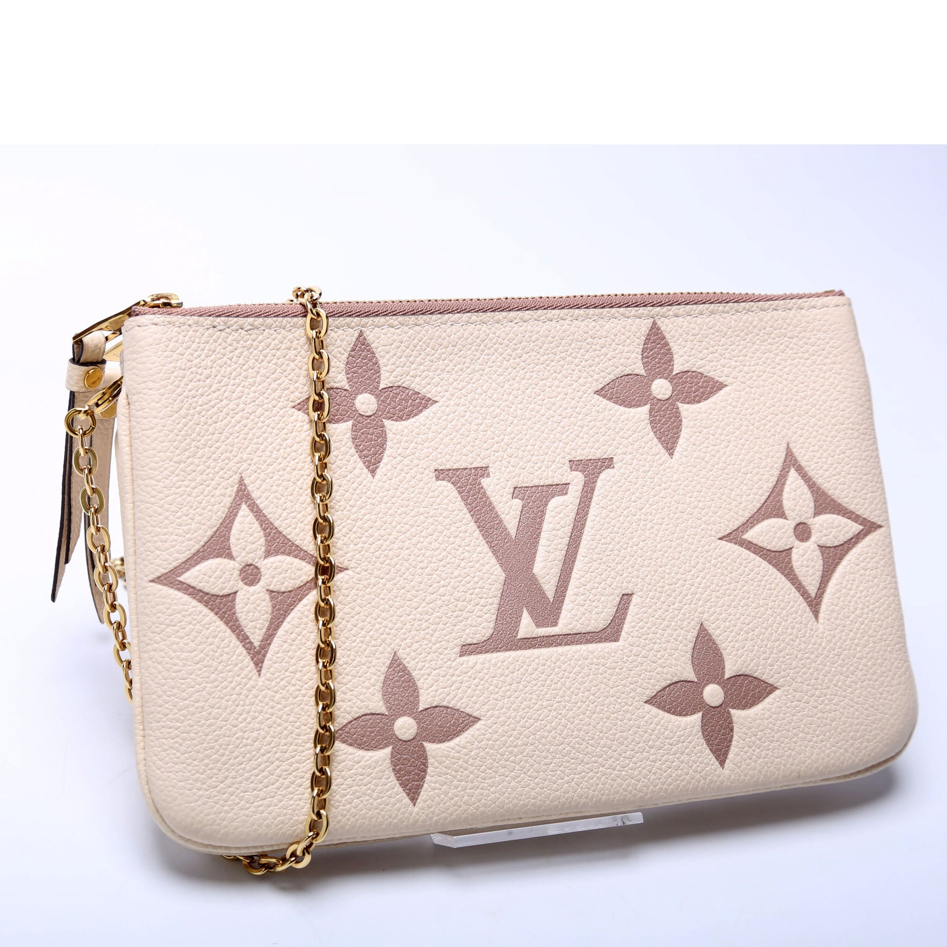 Louis Vuitton Double Zip Pochette Bicolor Empreinte Clutch Bag Empreinte 1