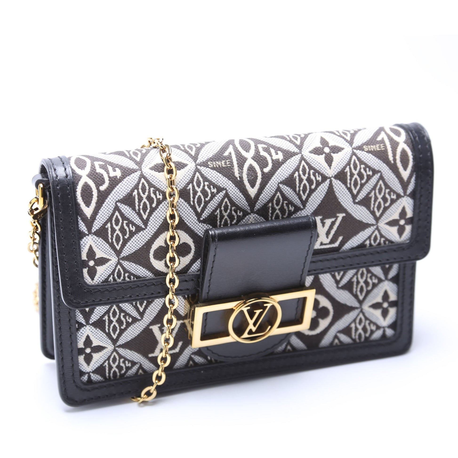 Louis Vuitton Dauphine Since Jacquard Black Wallet Case