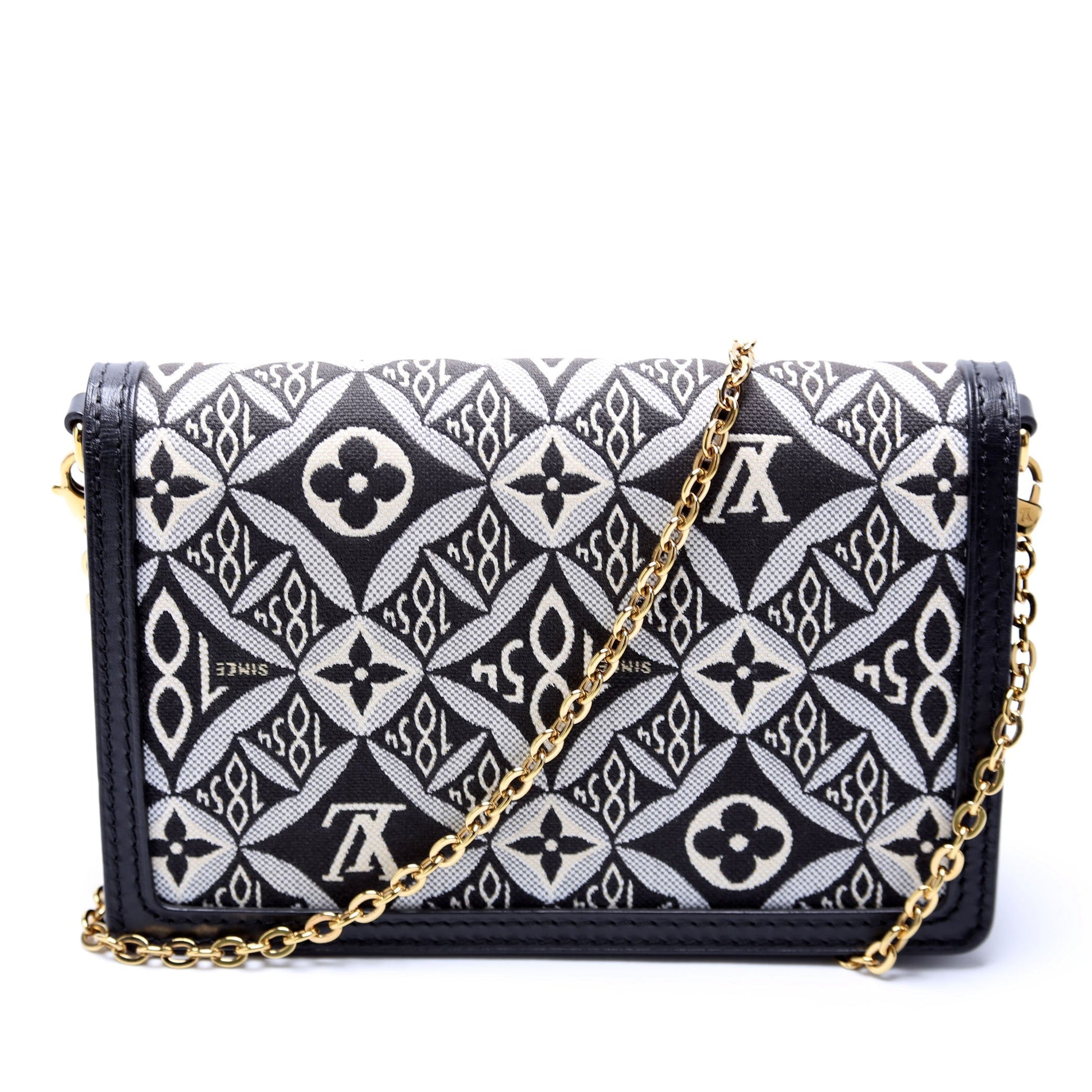 Louis Vuitton Dauphine Since Jacquard Black Wallet Case
