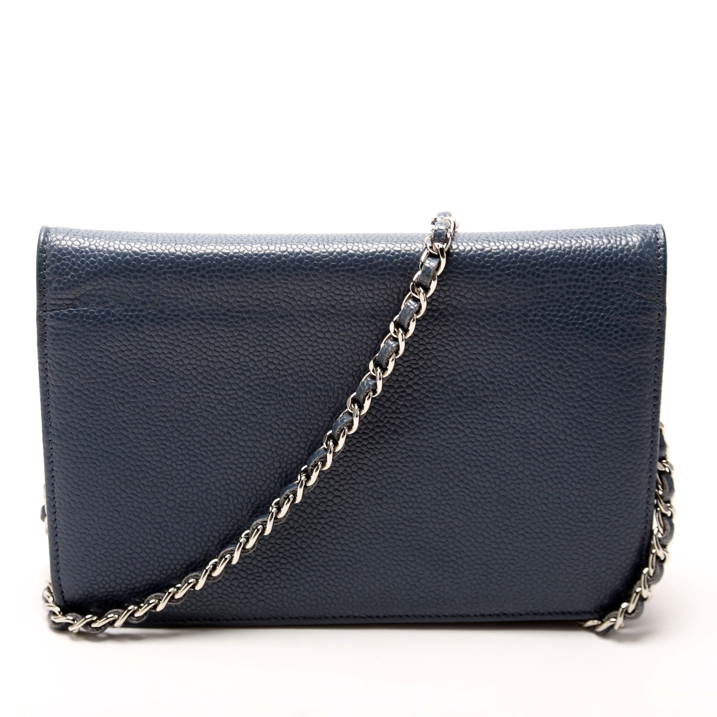 Chanel On Timeless CC Caviar Navy Wallet Case