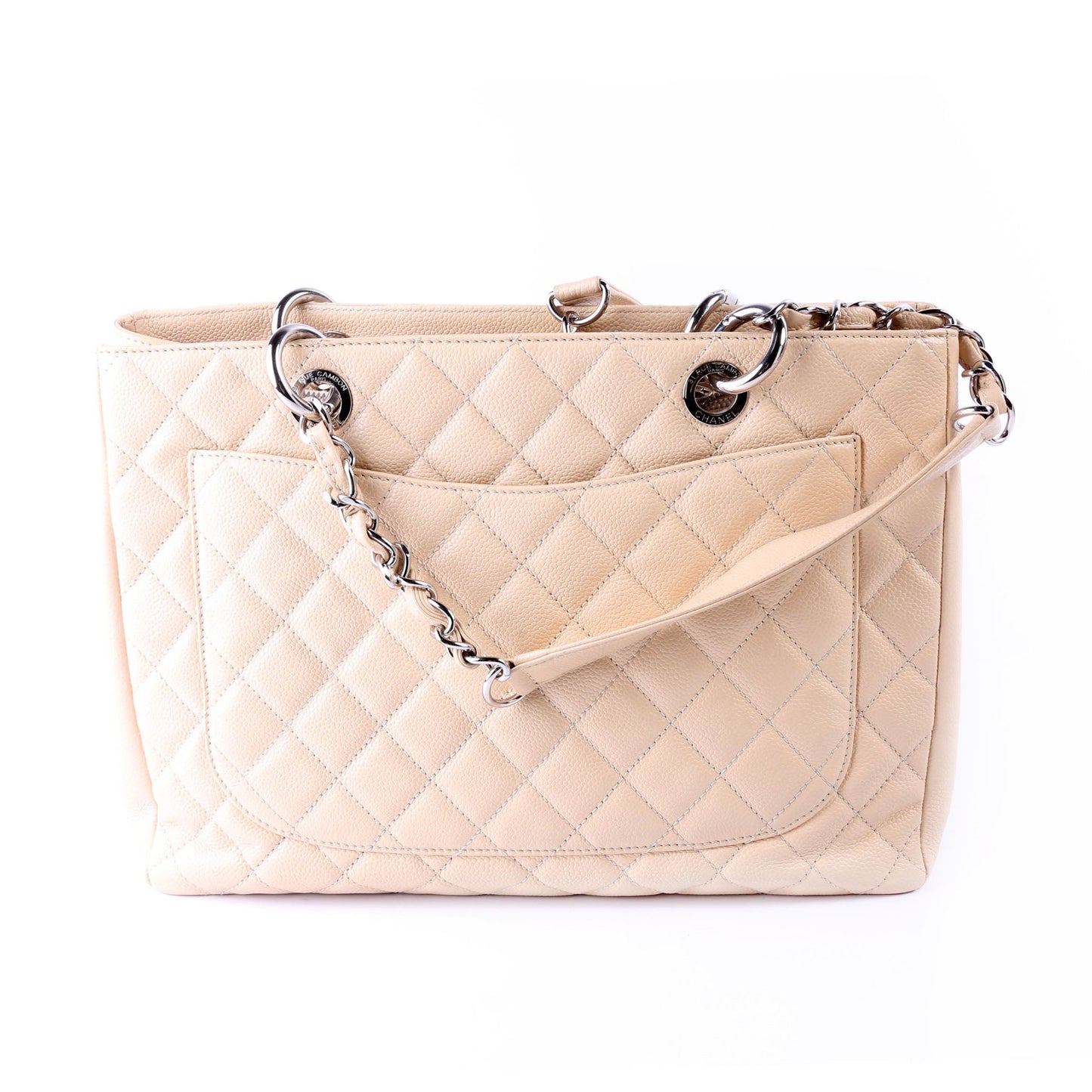 Chanel Grand Shopping Caviar Beige Tote Bag