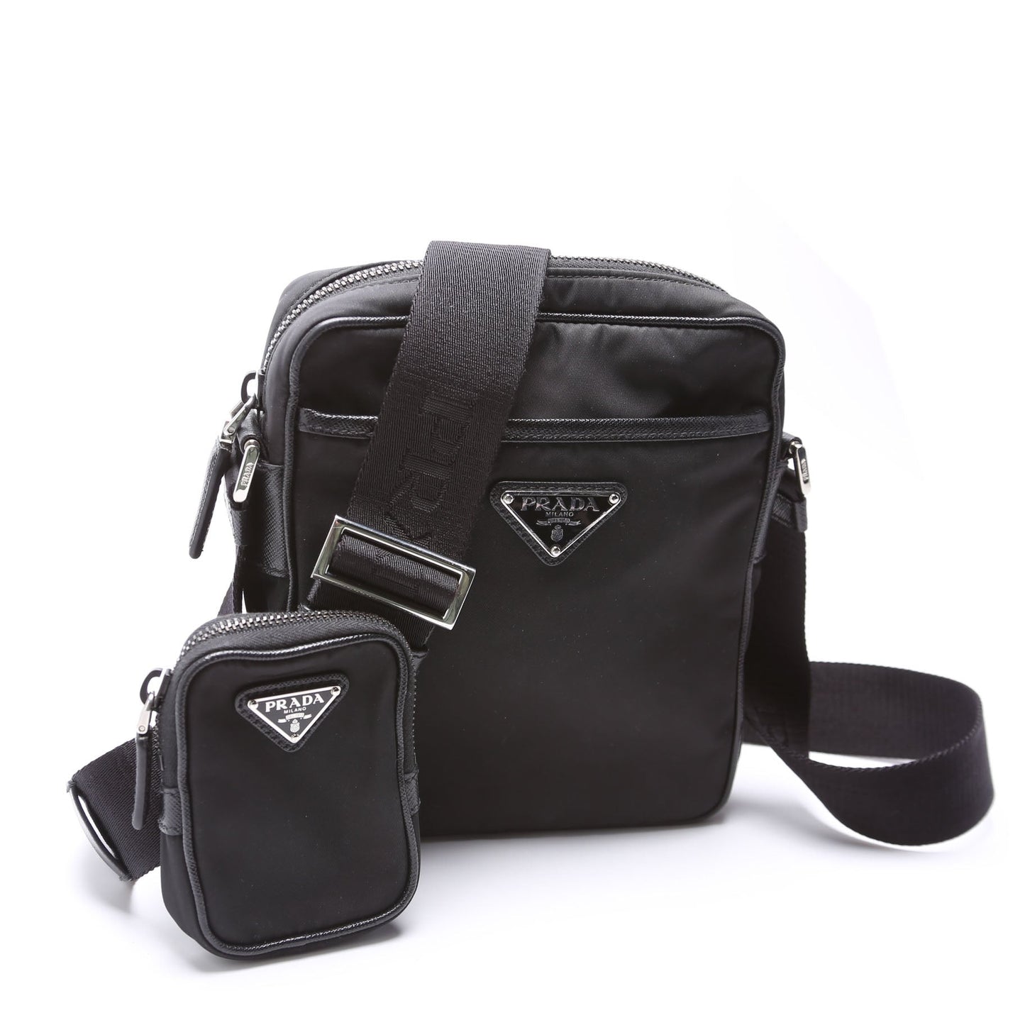 Prada Re Saffiano Shoulder Bag Leather Nylon