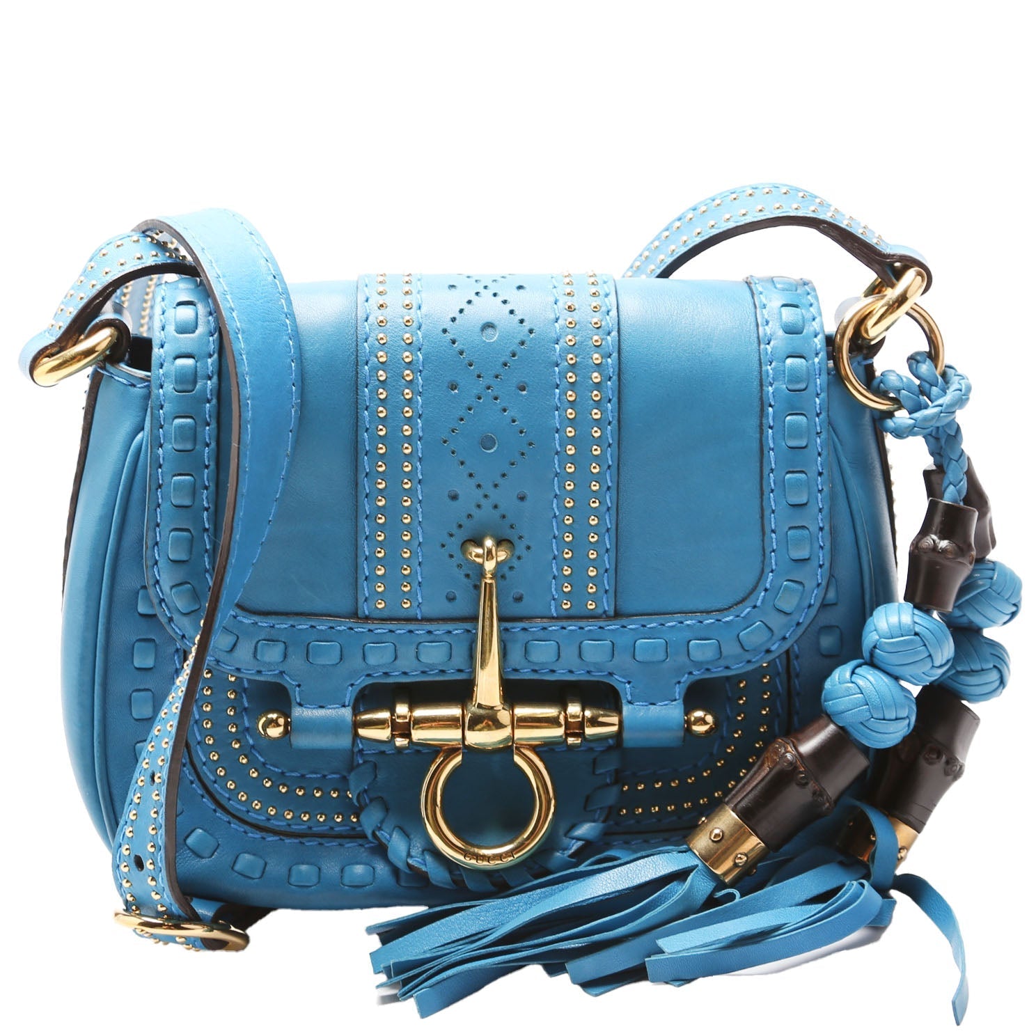 Gucci Snaffle Bit Blue Small Shoulder Bag