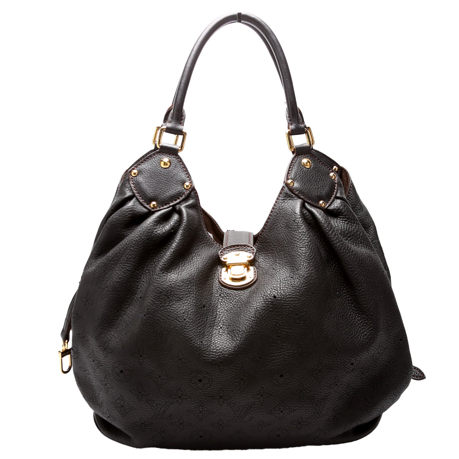 Louis Vuitton L Mahina Black Handbag