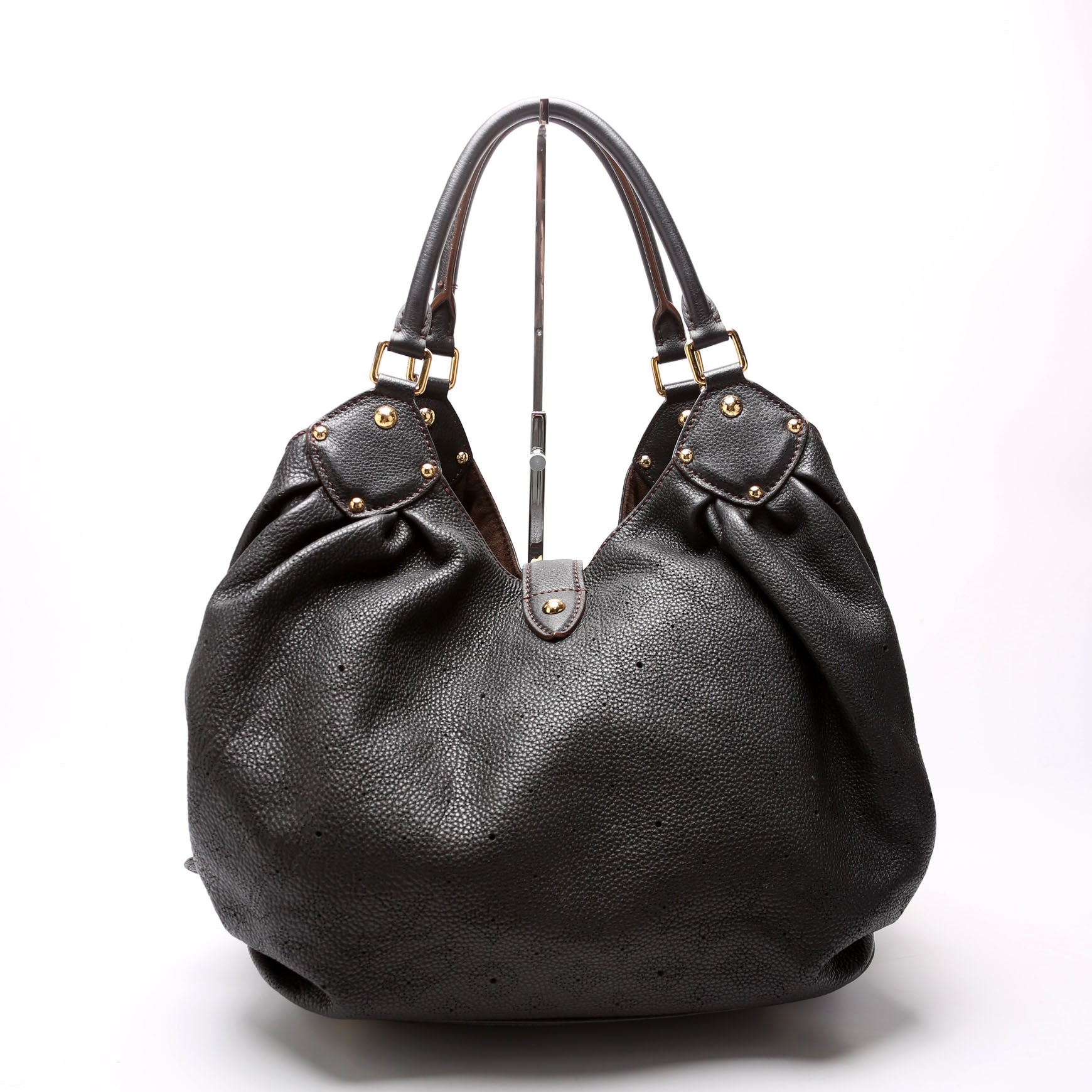 Louis Vuitton L Mahina Black Handbag