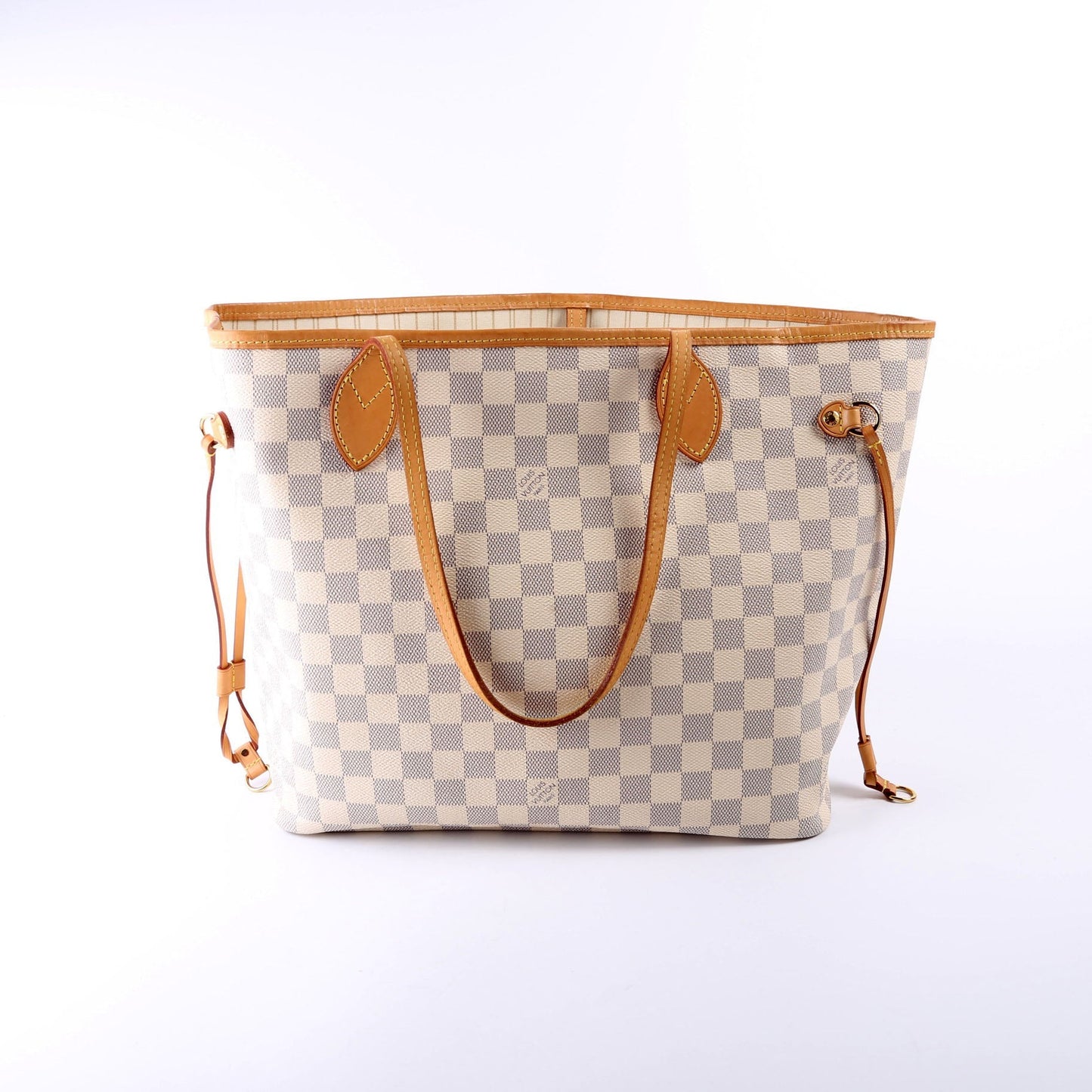 Louis Vuitton Neverfull MM Azur Interior White Wallet Case