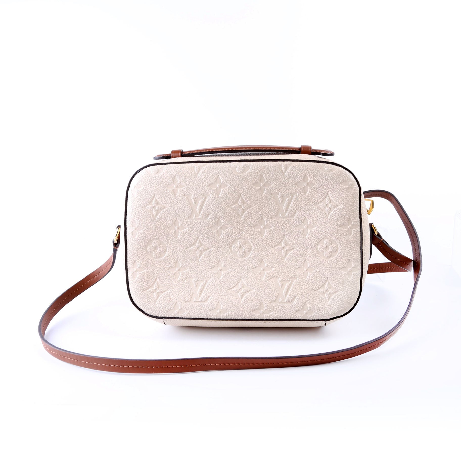 Louis Vuitton Saintogne Brown Beige Empreinte Handbag