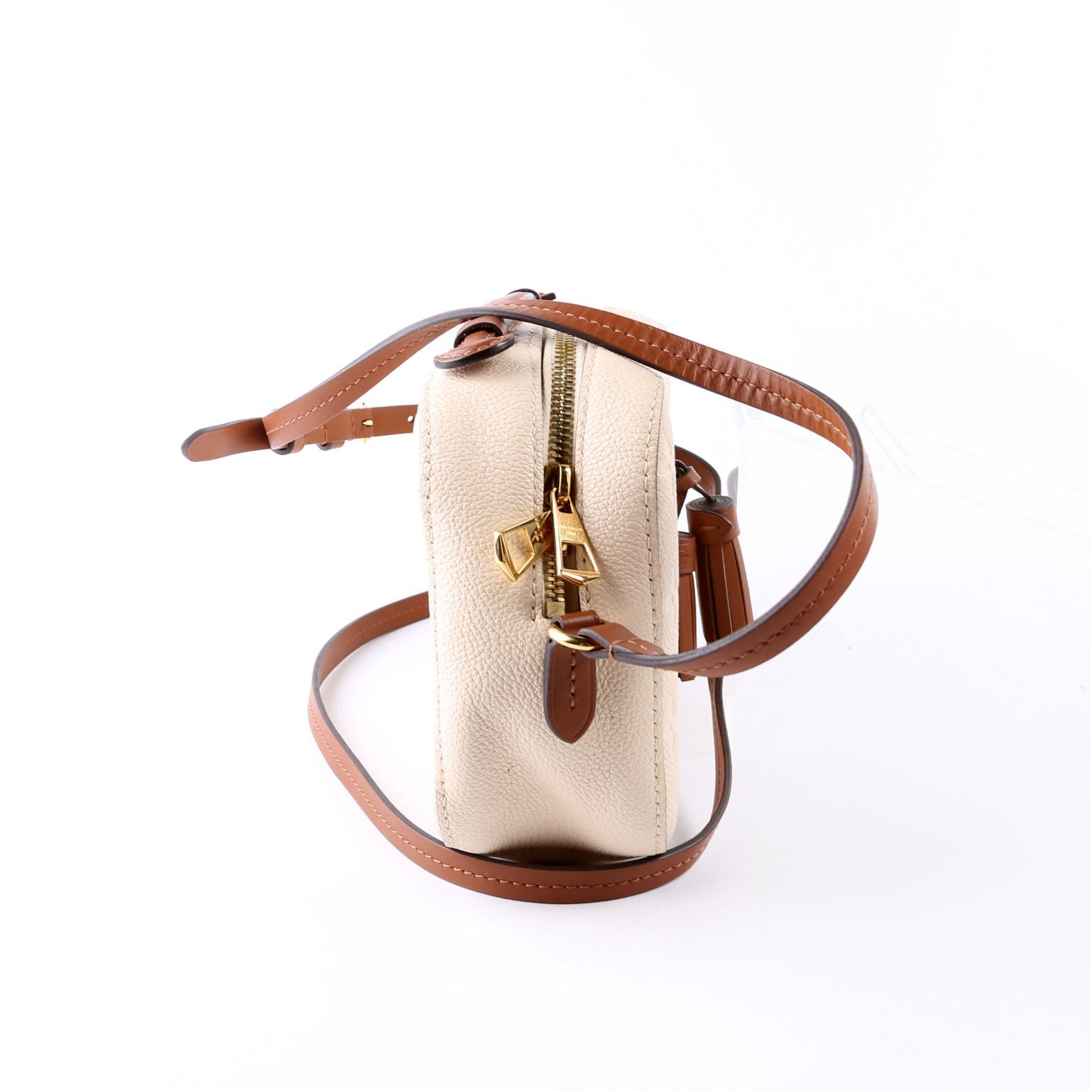 Louis Vuitton Saintogne Brown Beige Empreinte Handbag