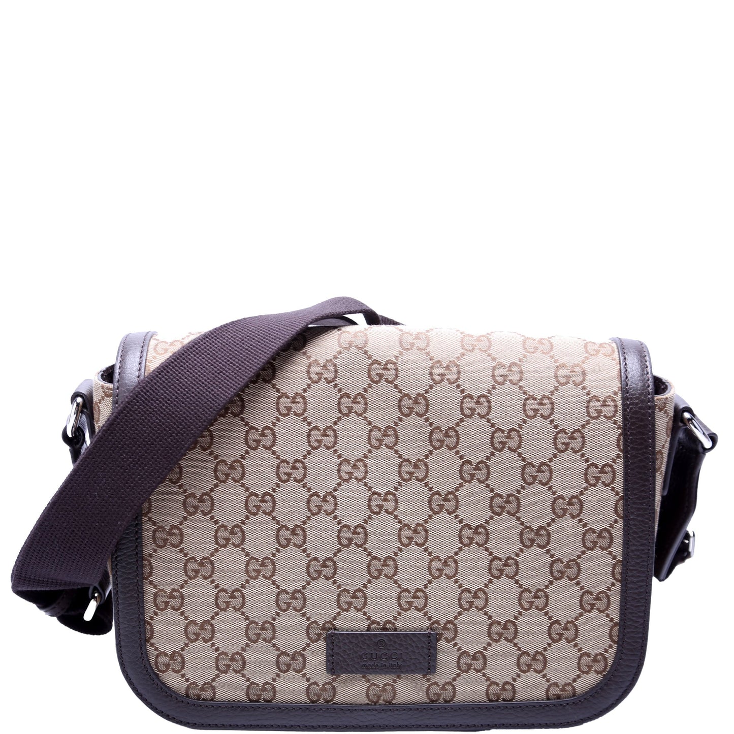 Gucci GG Messenger Canvas Brown Messenger Bag