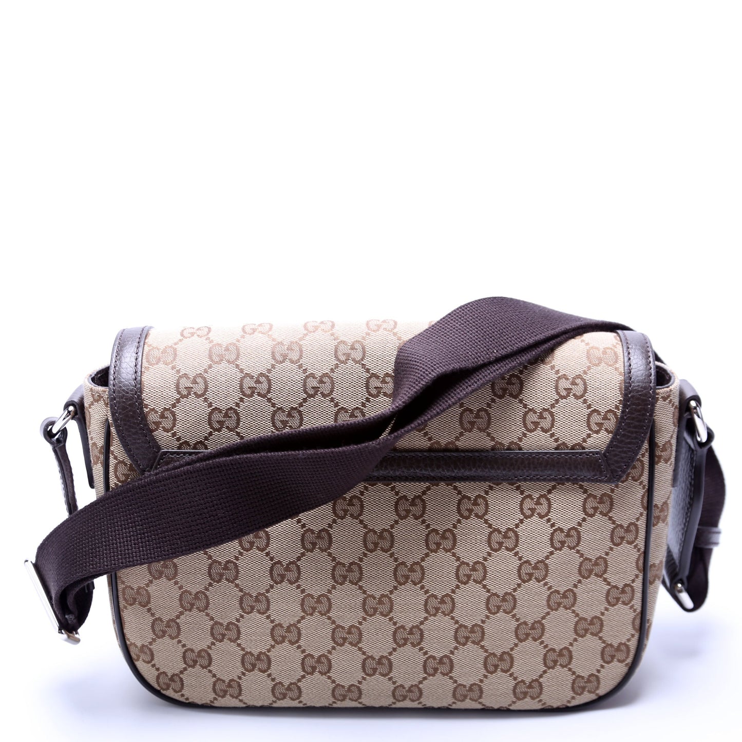 Gucci GG Messenger Canvas Brown Messenger Bag