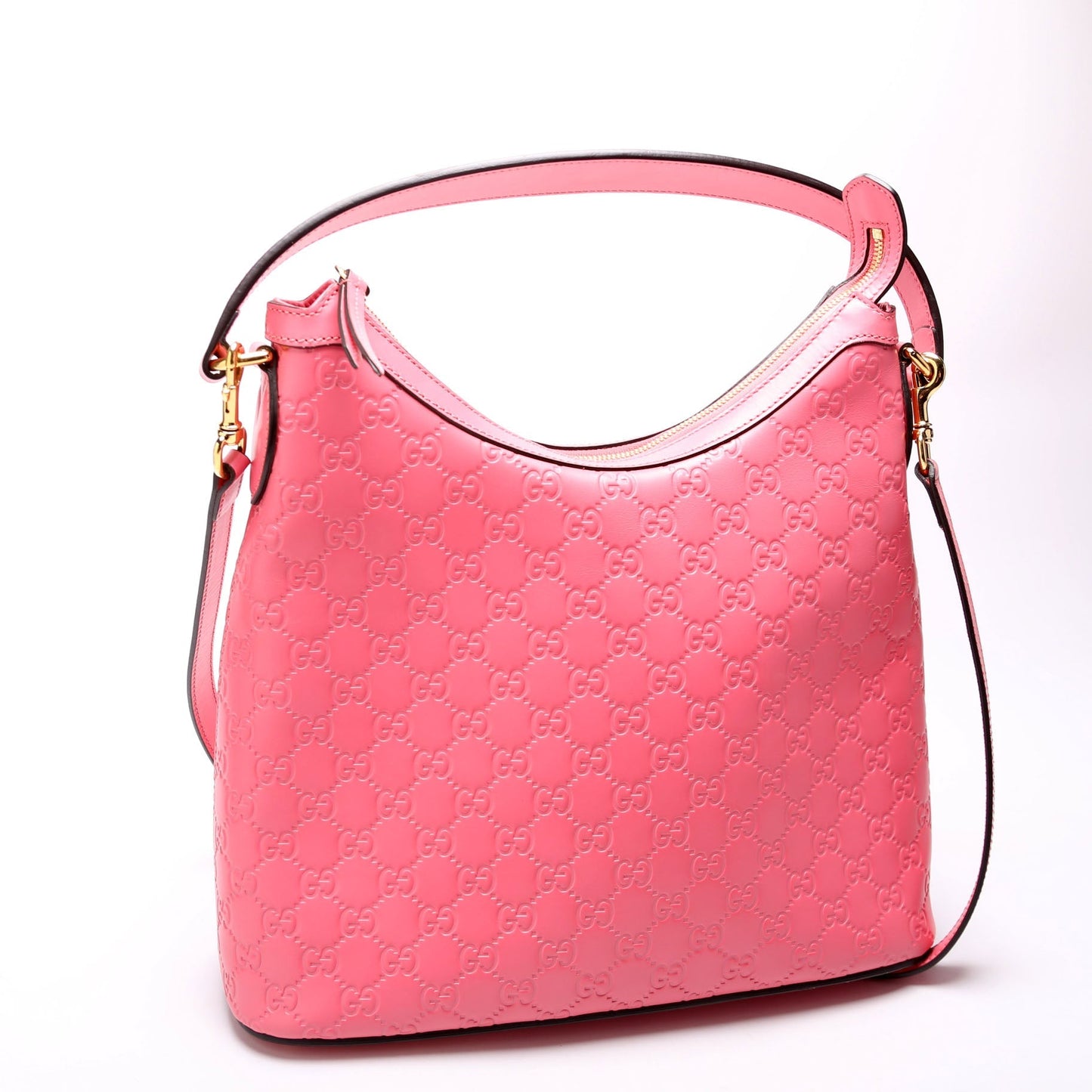 Gucci GG Sig Leather Pink Shoulder Bag