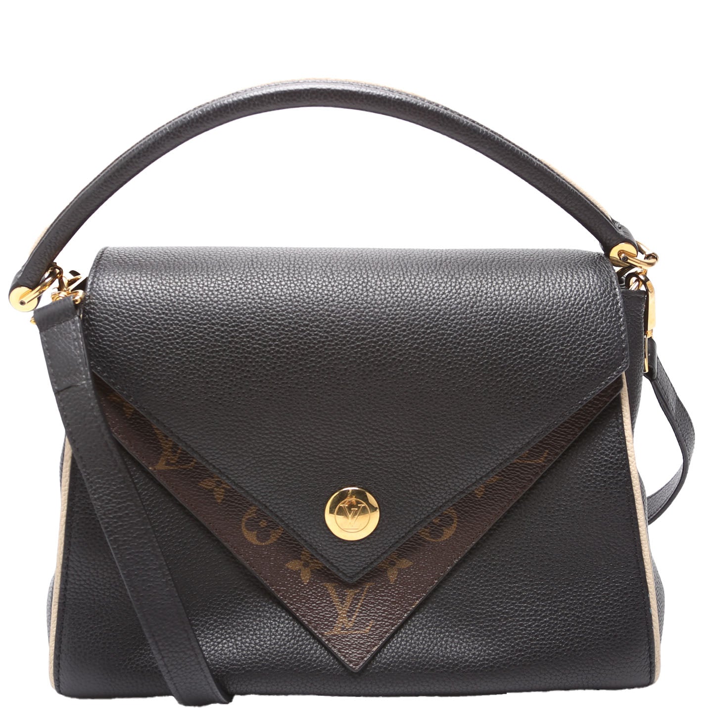 Louis Vuitton Double V Leather Black Handbag