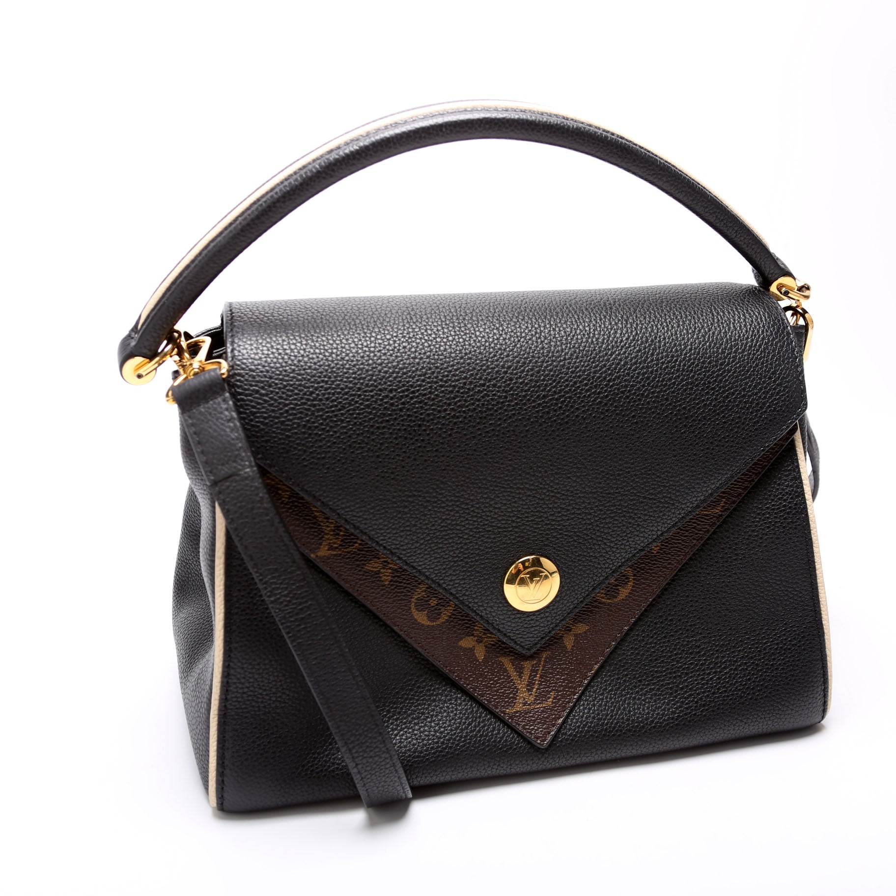 Louis Vuitton Double V Leather Black Handbag