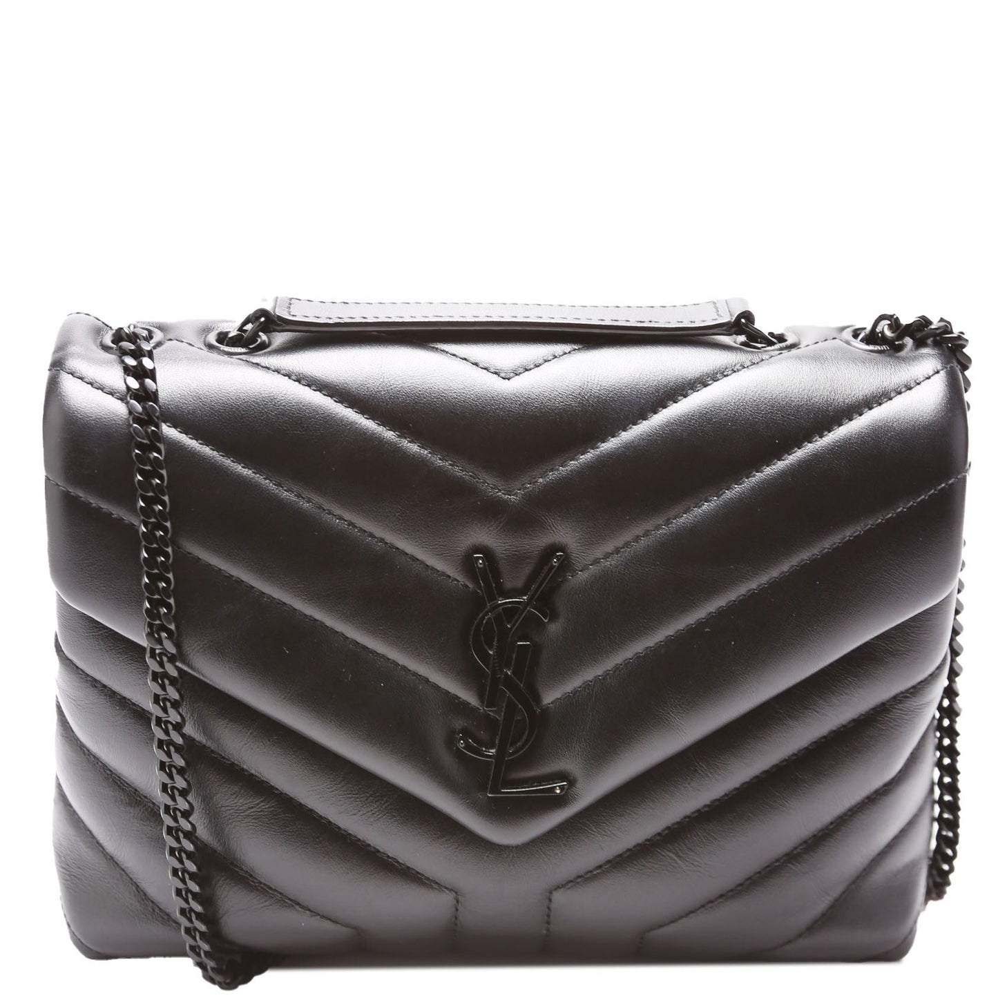 YSL Saint Laurent Loulou Satchel Bag Black Small Small 494699 Black