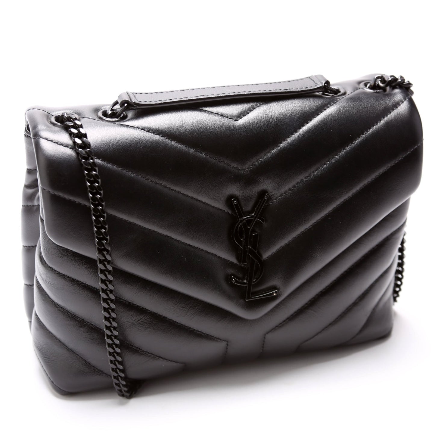 YSL Saint Laurent Loulou Satchel Bag Black Small Small 494699 Black