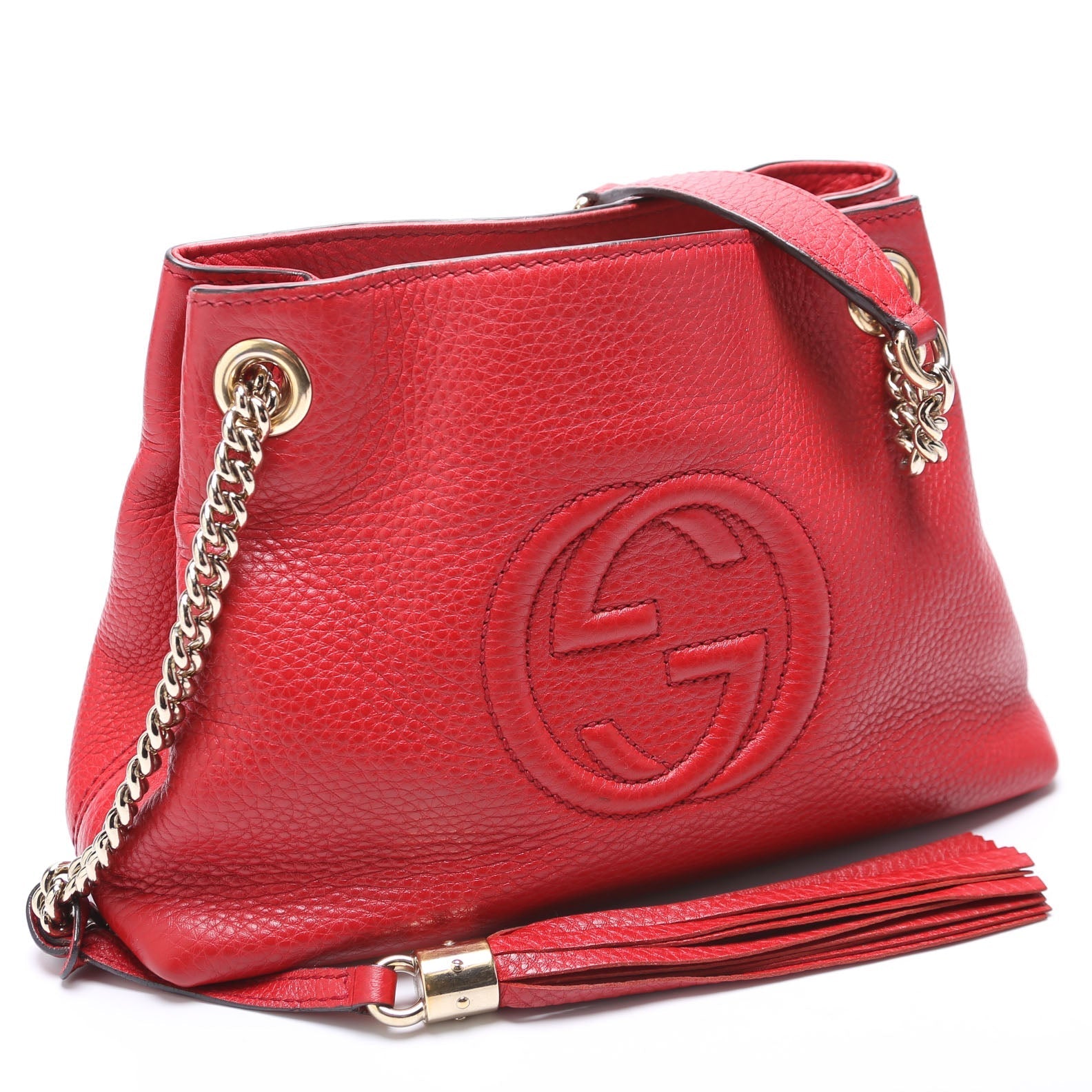 Gucci Soho Red Mini Chain Travel Bag
