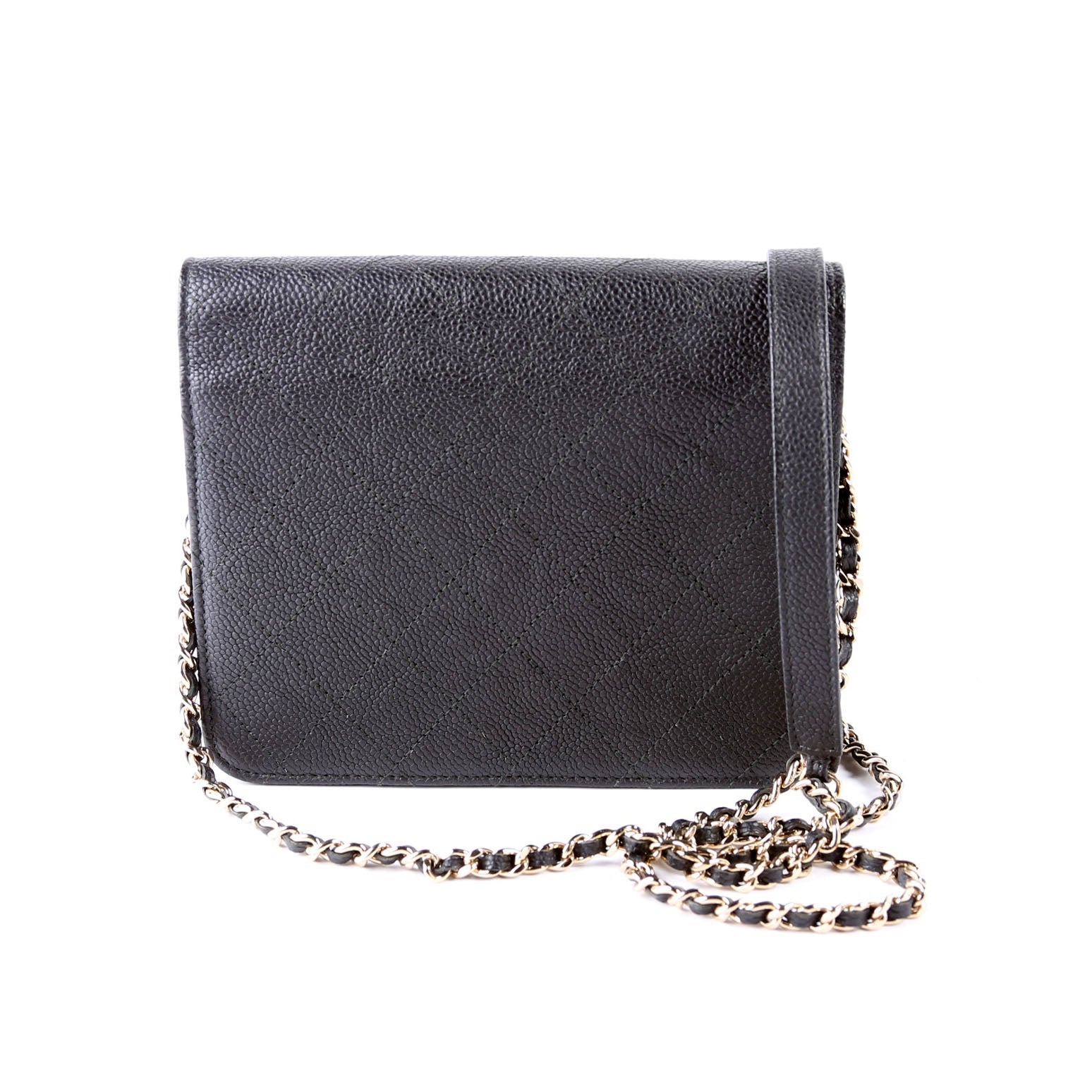 Chanel WOC Square Cuba Grained Calfskin Black Clutch Bag
