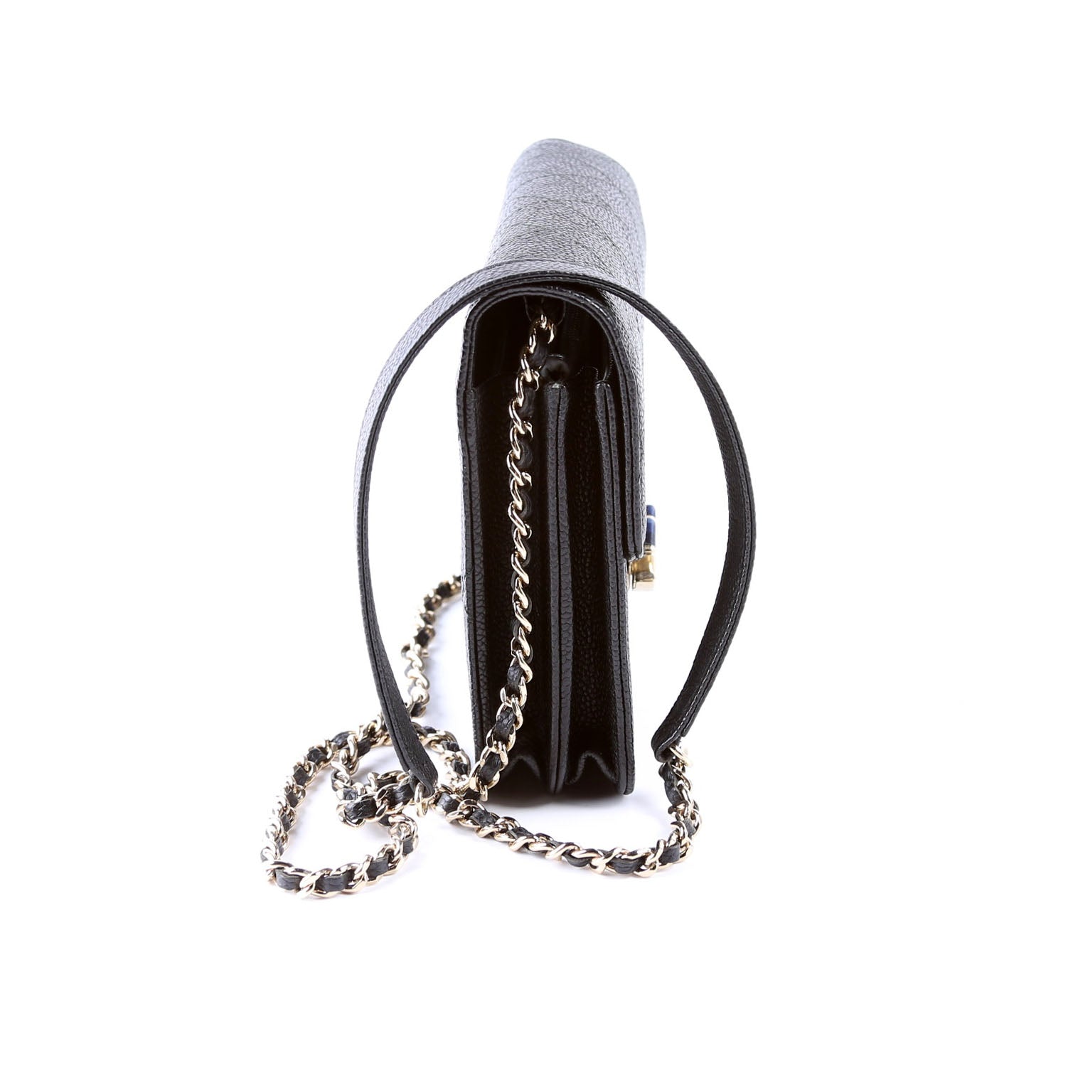 Chanel WOC Square Cuba Grained Calfskin Black Clutch Bag