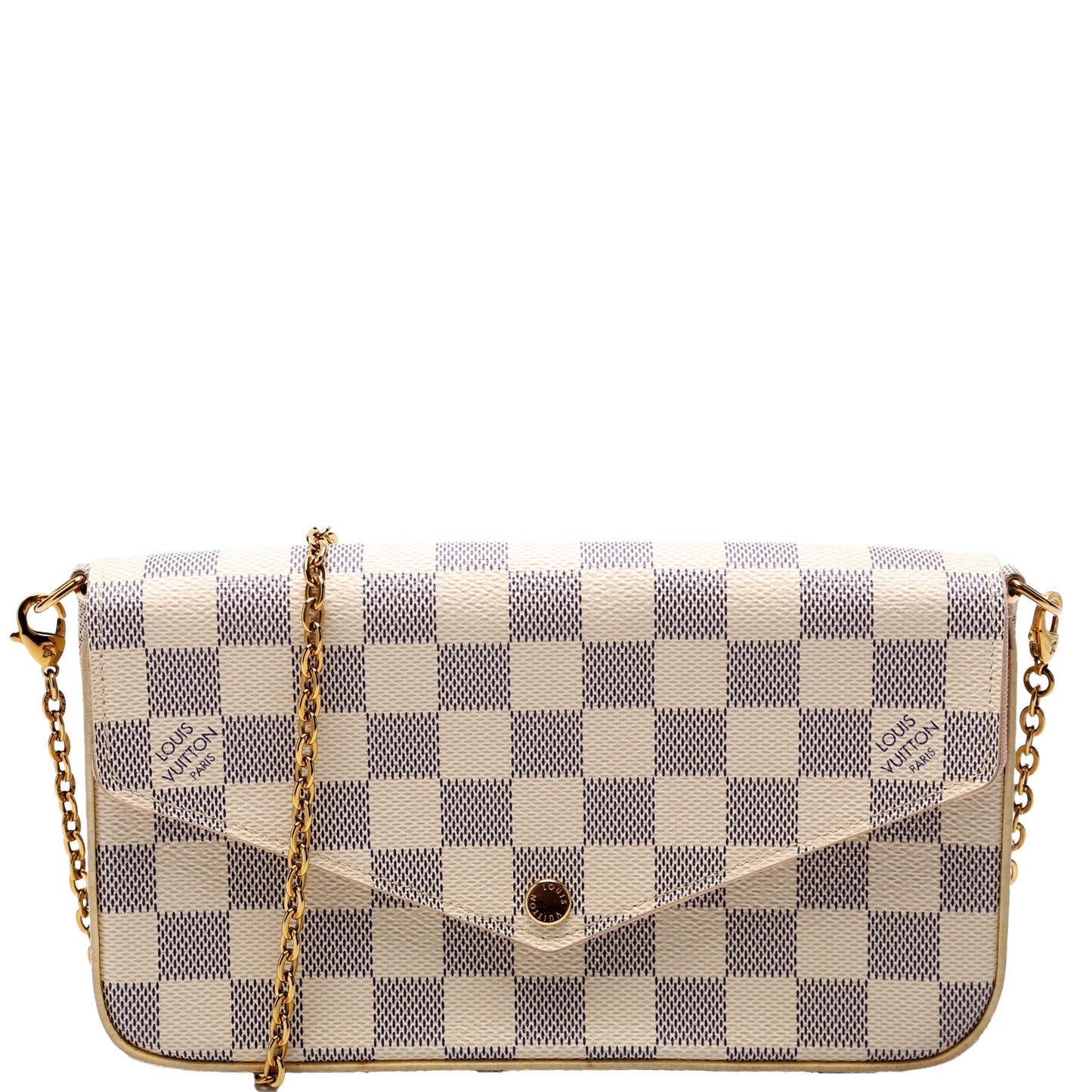 Louis Vuitton Pochette Felicie Azur Damier Clutch Bag Azur 8