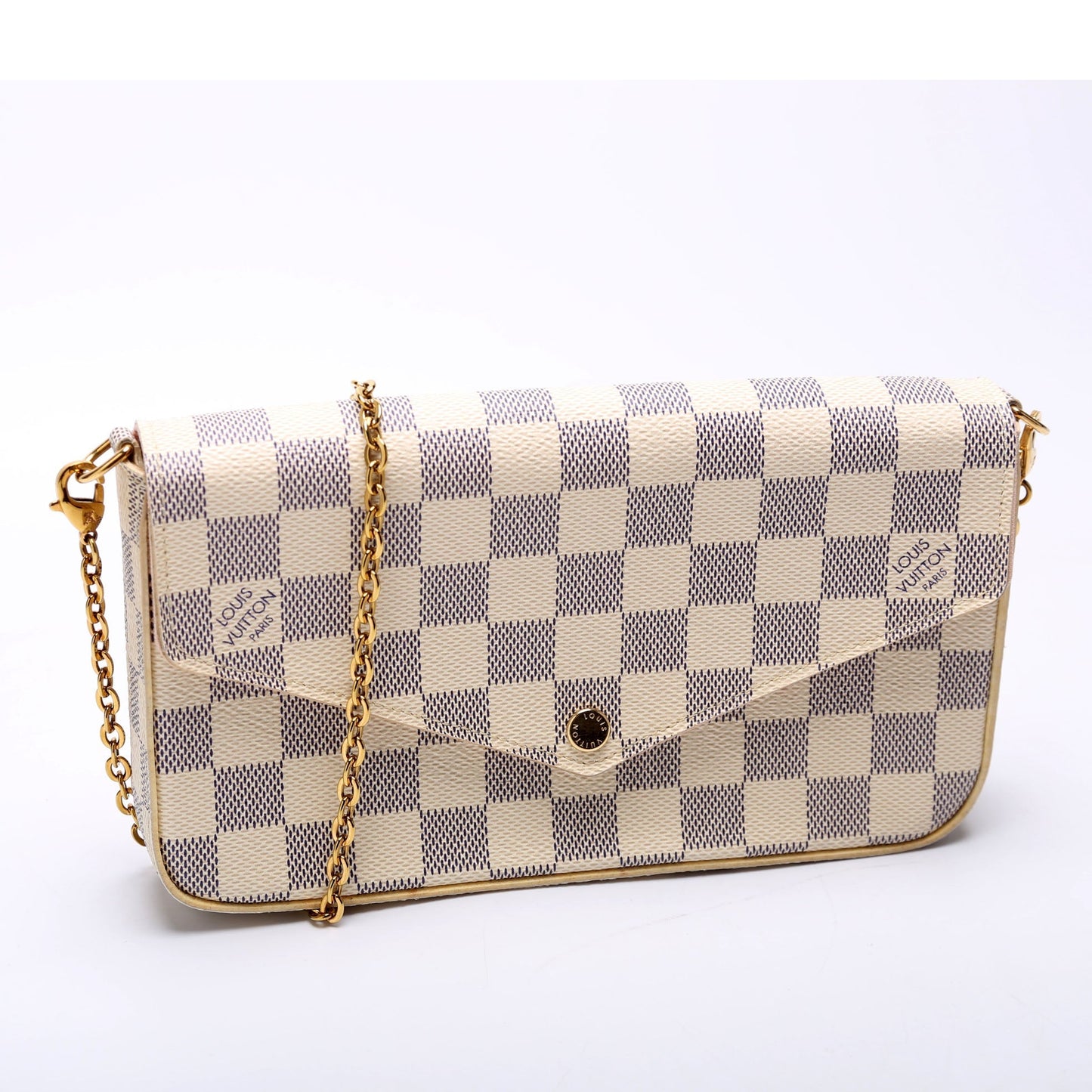 Louis Vuitton Pochette Felicie Azur Damier Clutch Bag Azur 8
