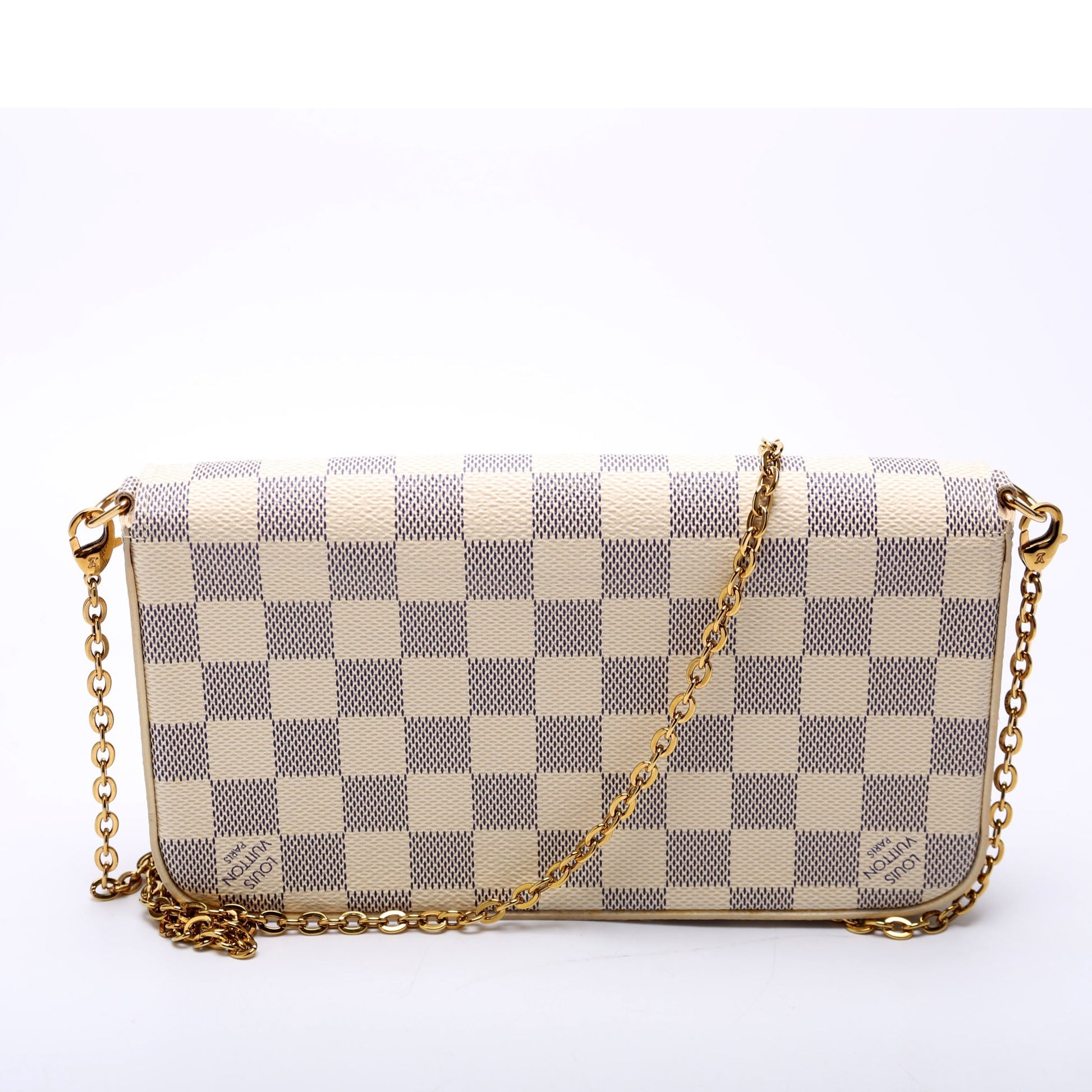 Louis Vuitton Pochette Felicie Azur Damier Clutch Bag Azur 8