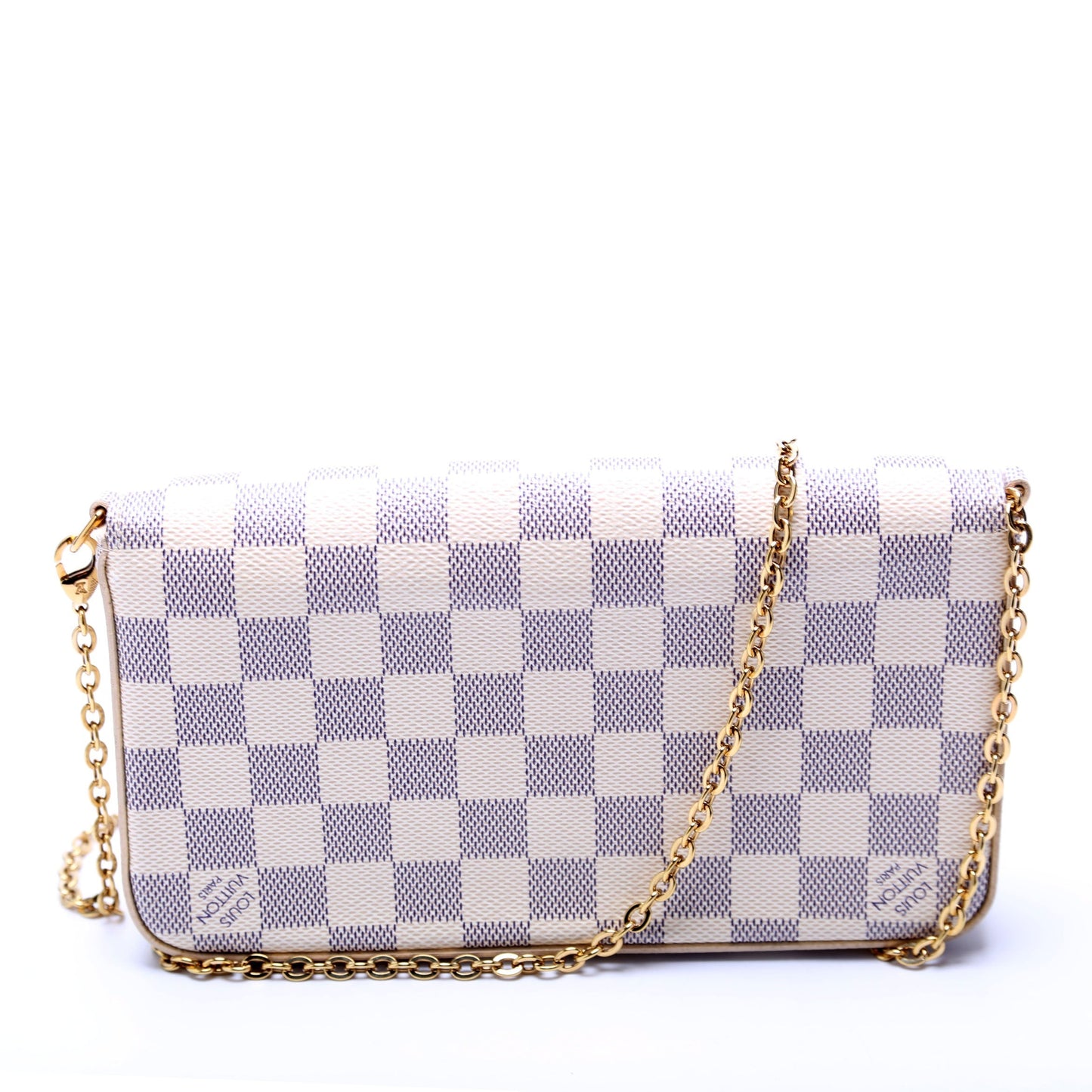 Louis Vuitton Pochette Felicie Azur Damier Clutch Bag Azur 17
