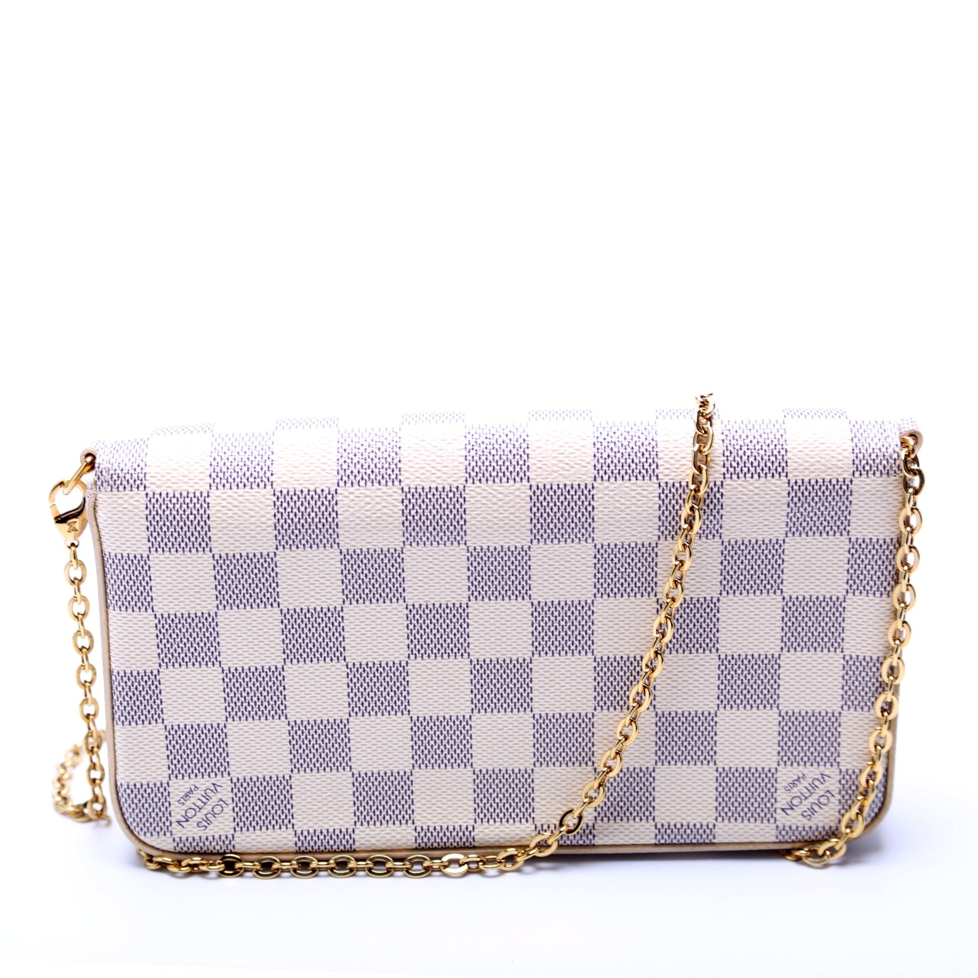 Louis Vuitton Pochette Felicie Azur Damier Clutch Bag Azur 17