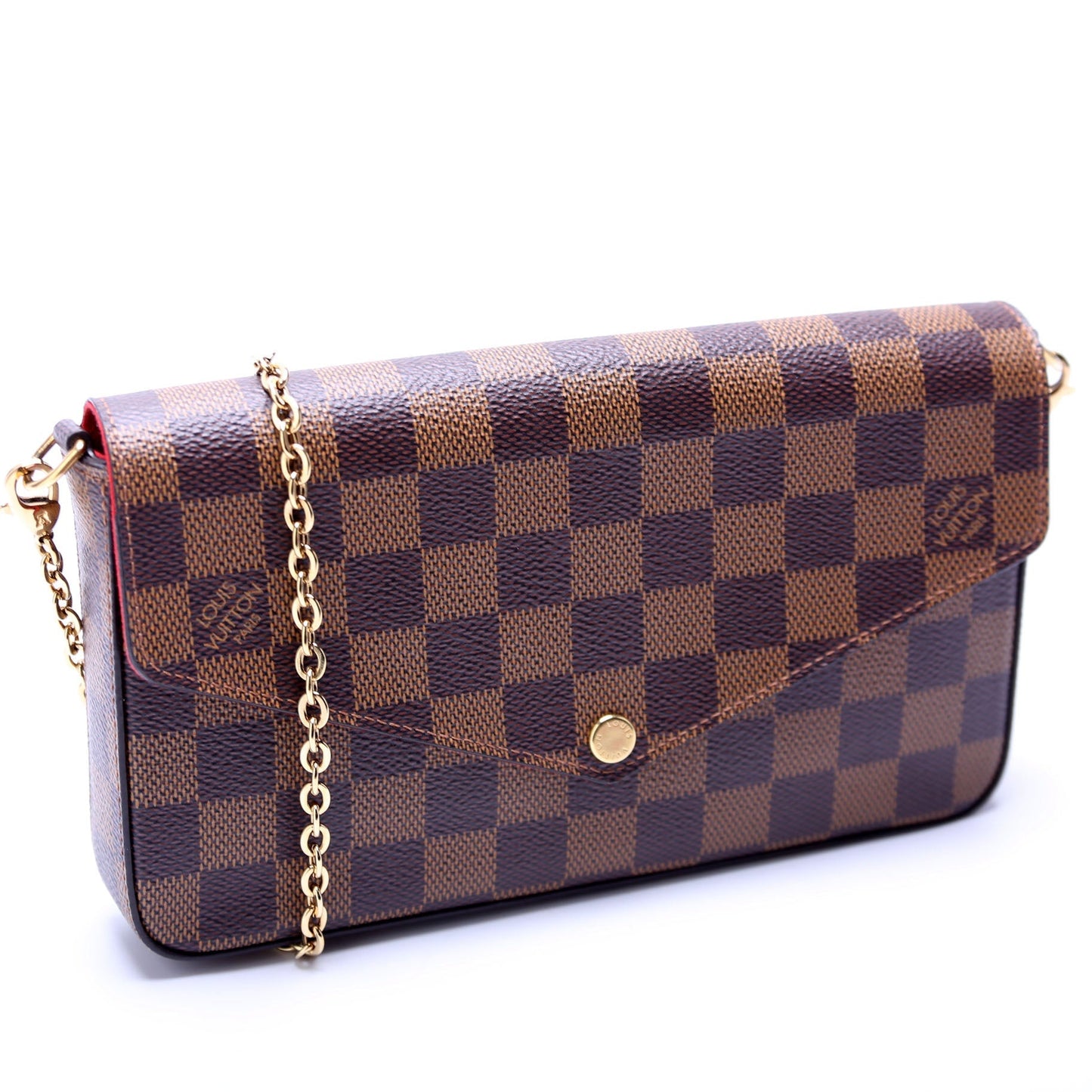 Louis Vuitton Pochette Felicie Ebene Damier Clutch Bag Ebene 12