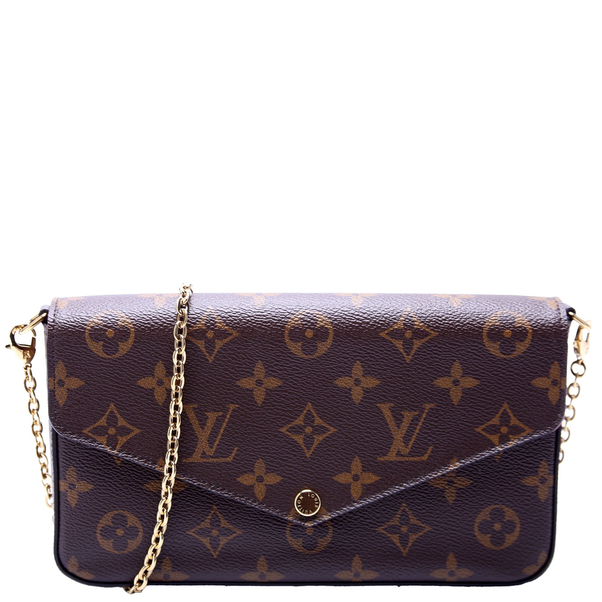 Louis Vuitton Pochette Felicie Berry Monogram Clutch Bag Berry 5