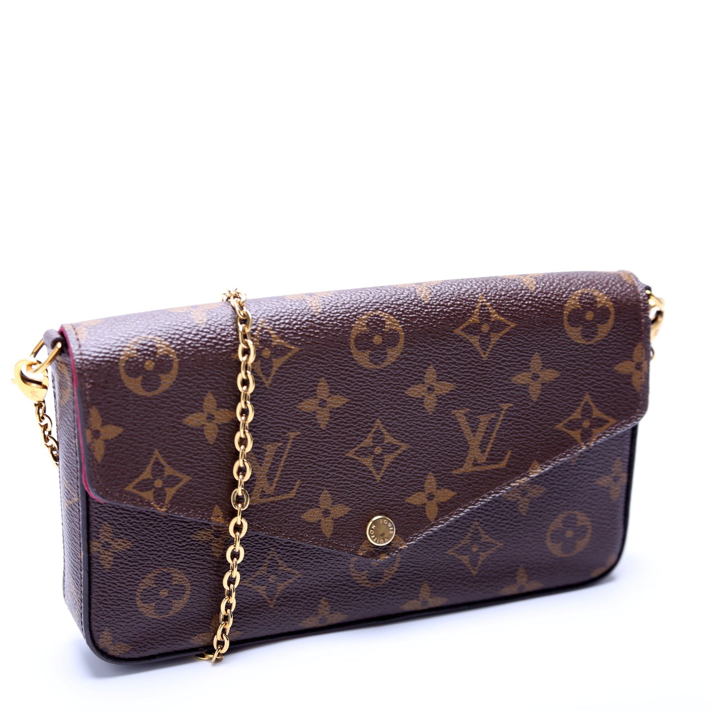 Louis Vuitton Pochette Felicie Berry Monogram Clutch Bag Berry 6
