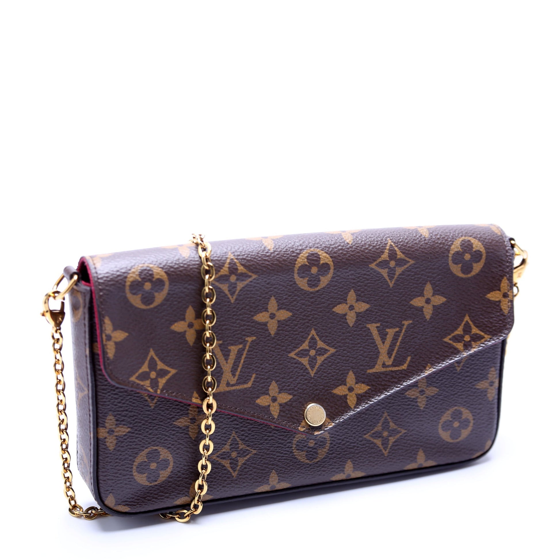Louis Vuitton Pochette Felicie Berry Monogram Clutch Bag Berry 8
