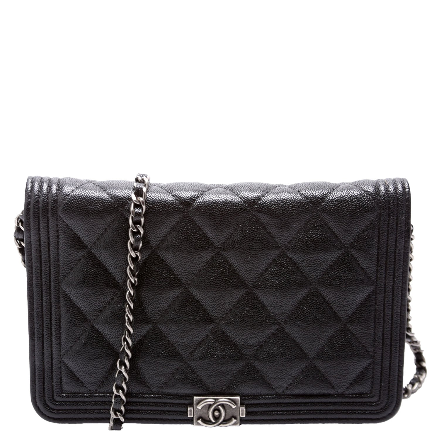 Chanel WOC Boy Caviar Black Clutch Bag