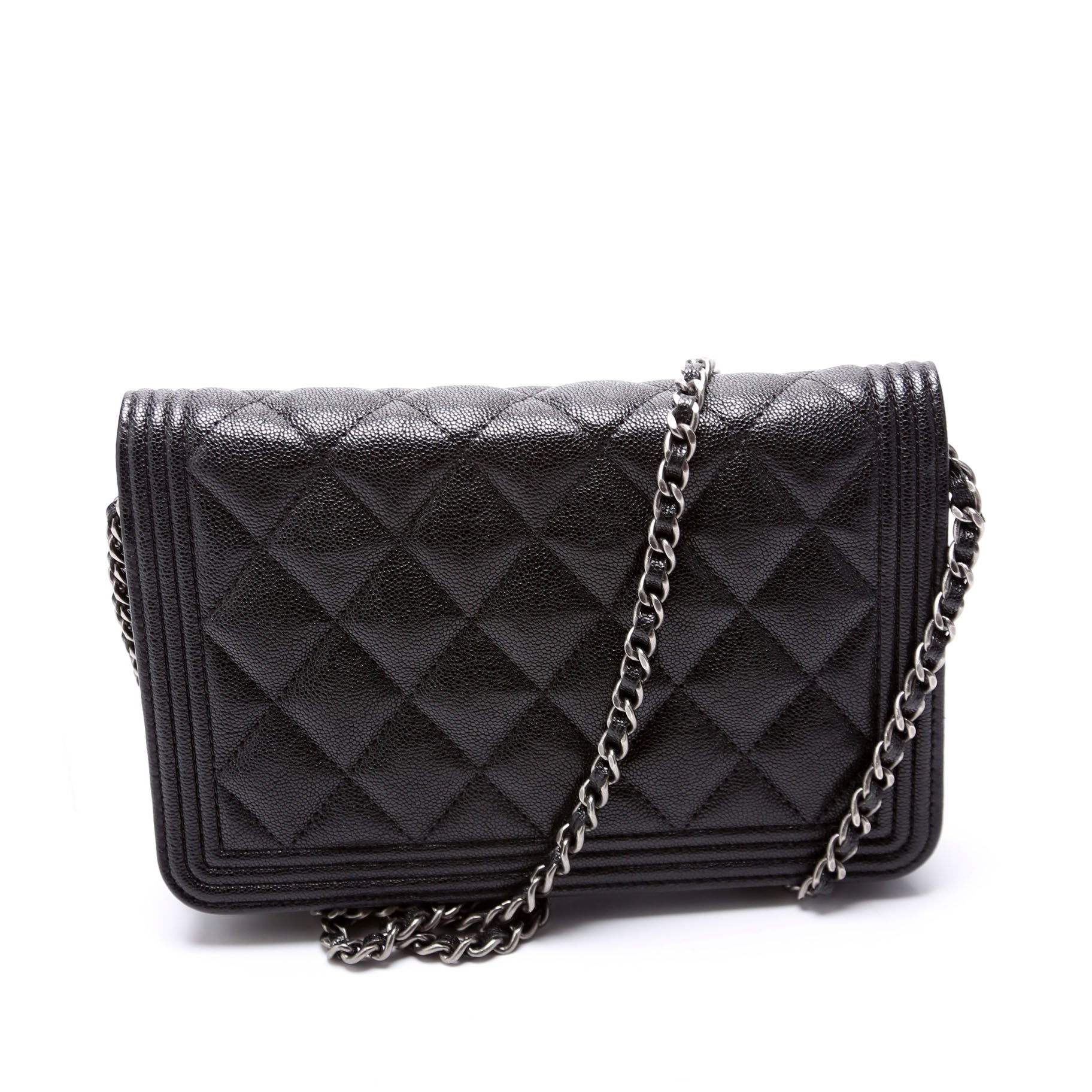 Chanel WOC Boy Caviar Black Clutch Bag