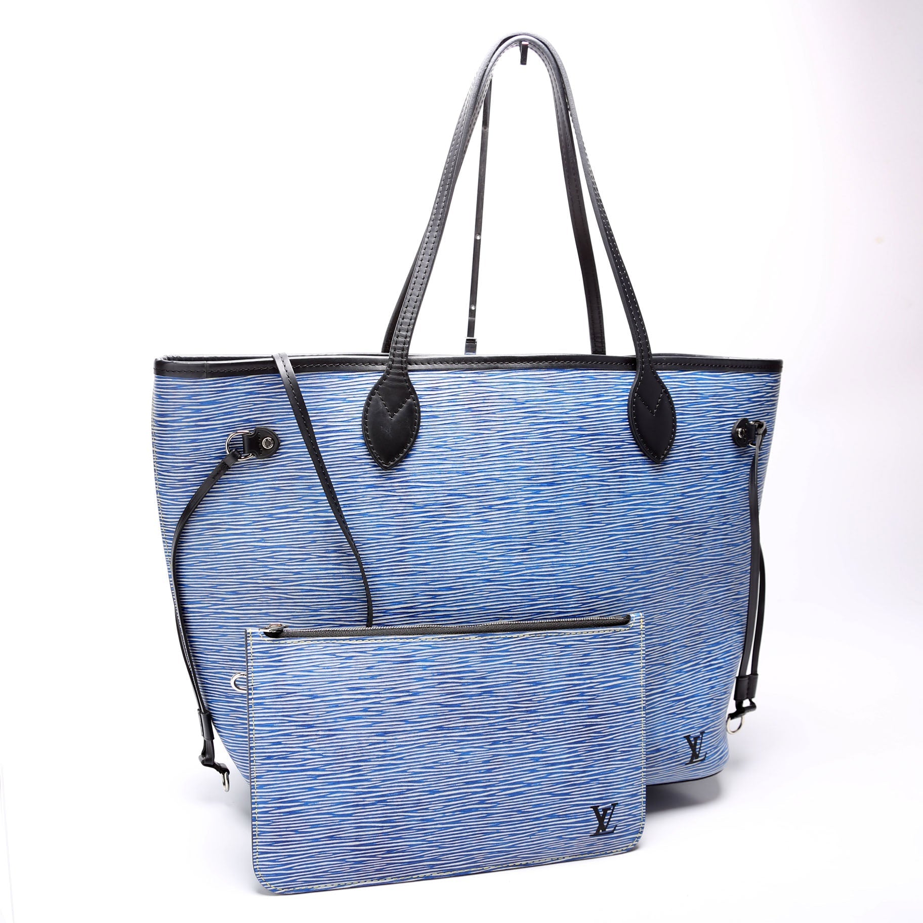 Louis Vuitton Neverfull W MM Epi Blue Wallet Case