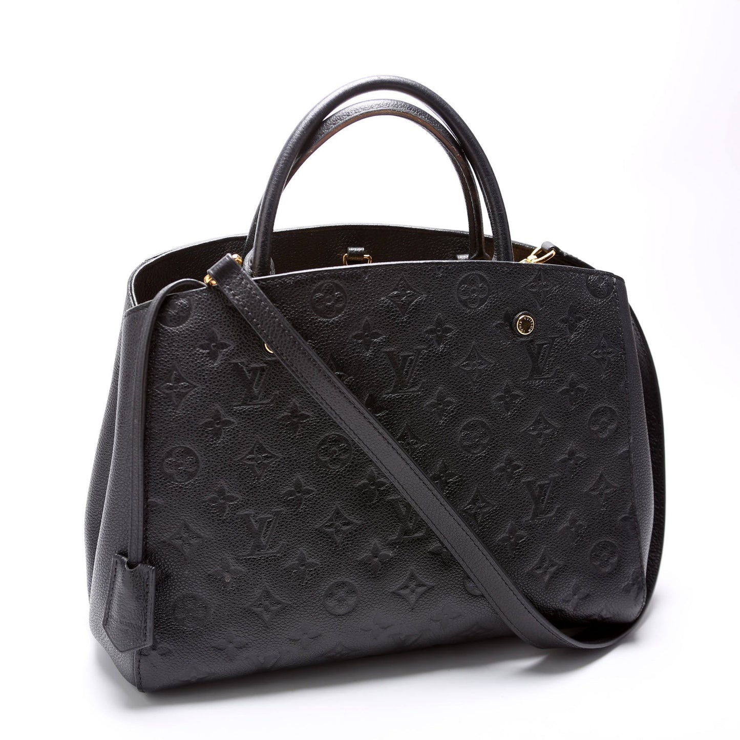 Louis Vuitton Montaigne MM Empreinte Black Handbag Black 3
