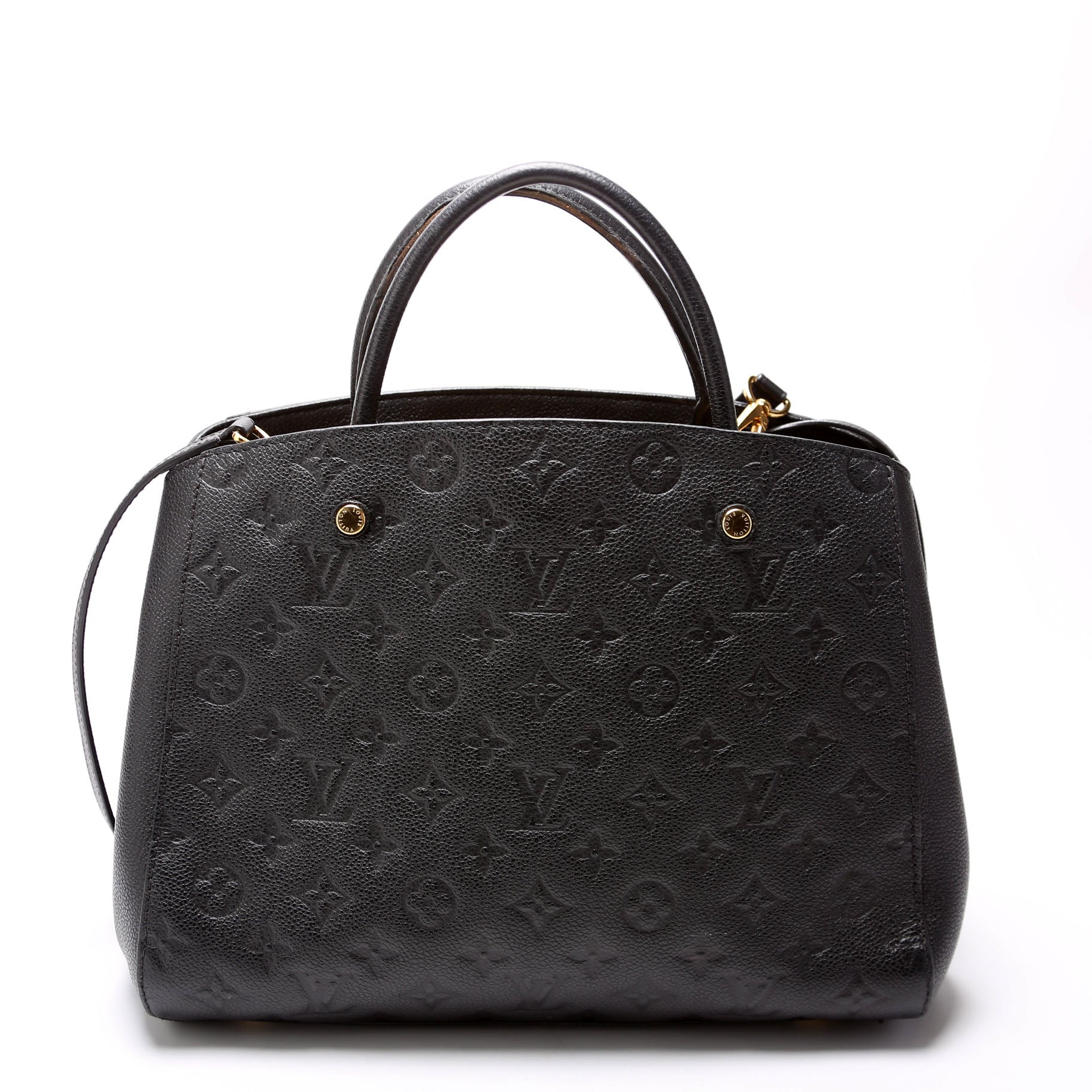 Louis Vuitton Montaigne MM Empreinte Black Handbag Black 3