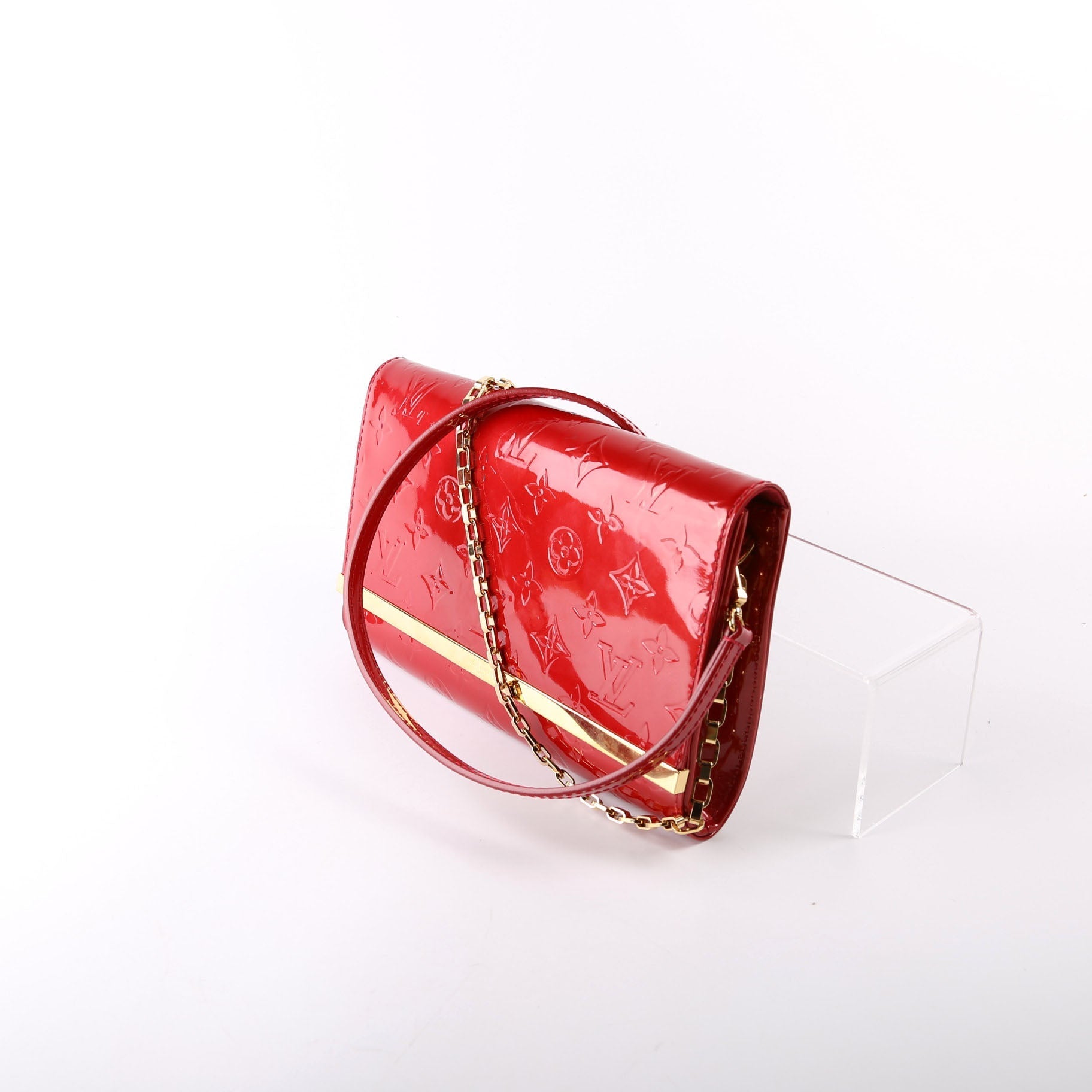Louis Vuitton Ana Vernis Red Clutch Bag