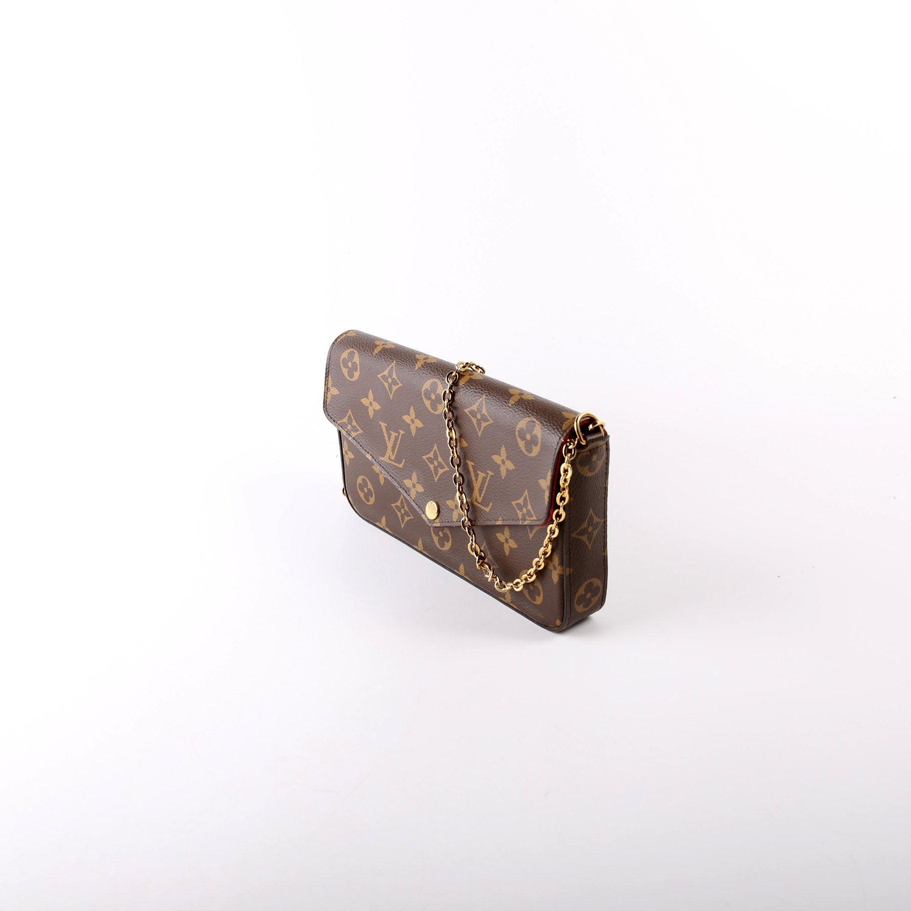 Louis Vuitton Pochette Felicie Berry Monogram Clutch Bag Berry 9
