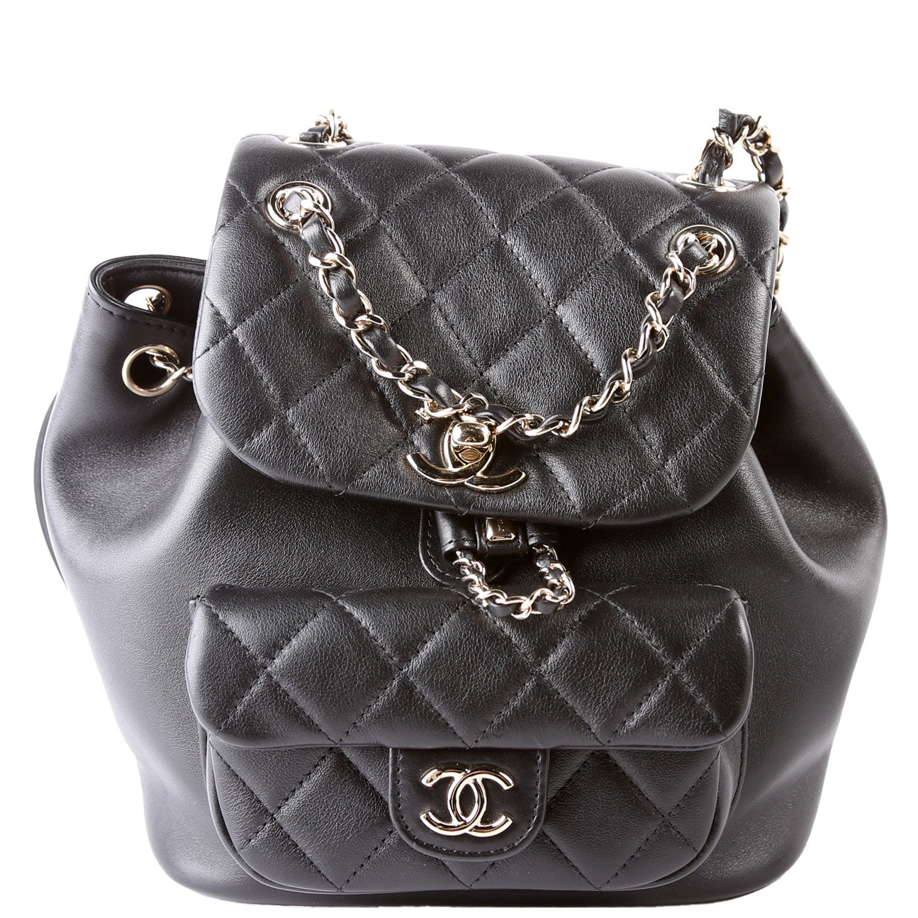 Chanel Duma Backpack Lambskin RFID Black Small
