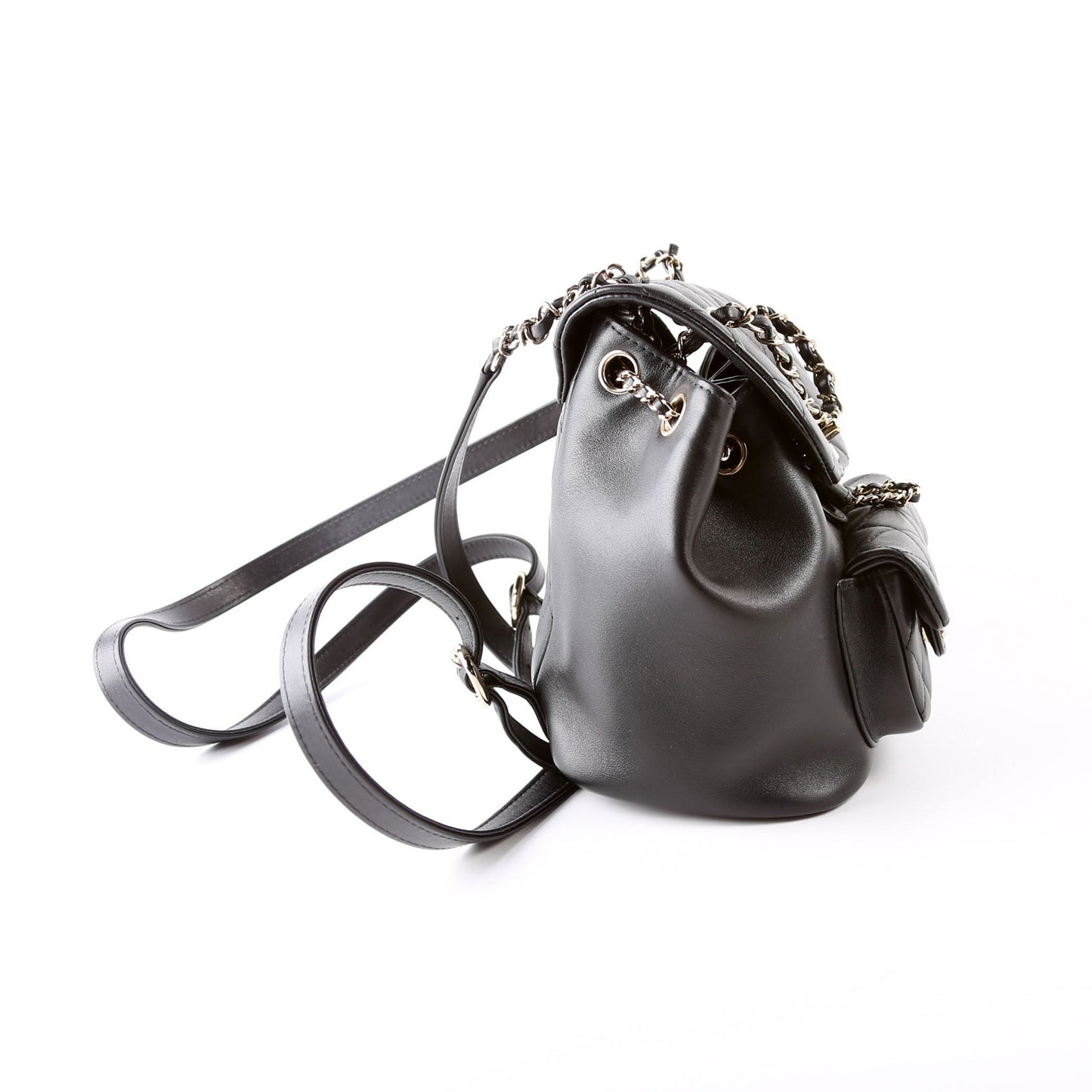 Chanel Duma Backpack Lambskin RFID Black Small