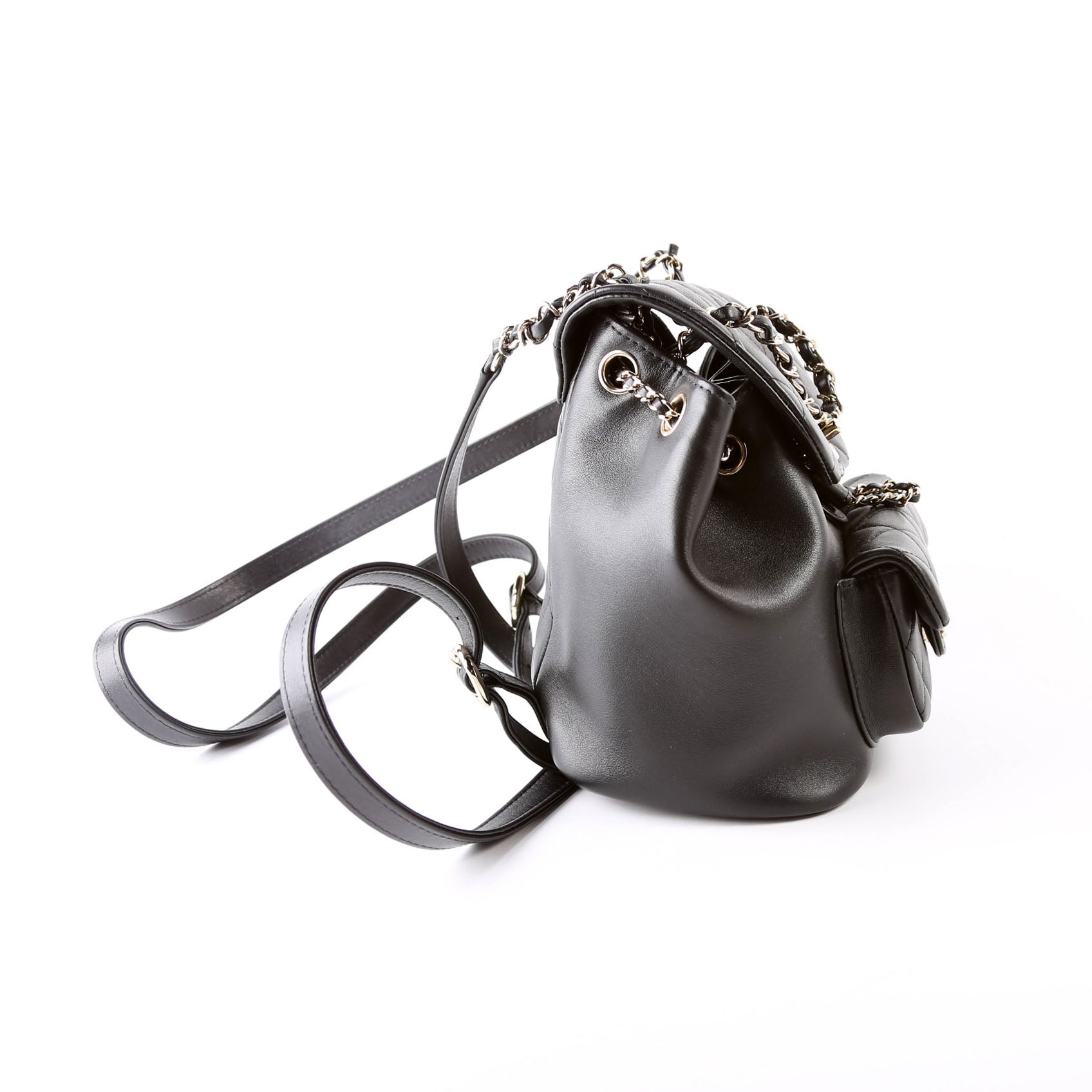 Chanel Duma Backpack Lambskin RFID Black Small