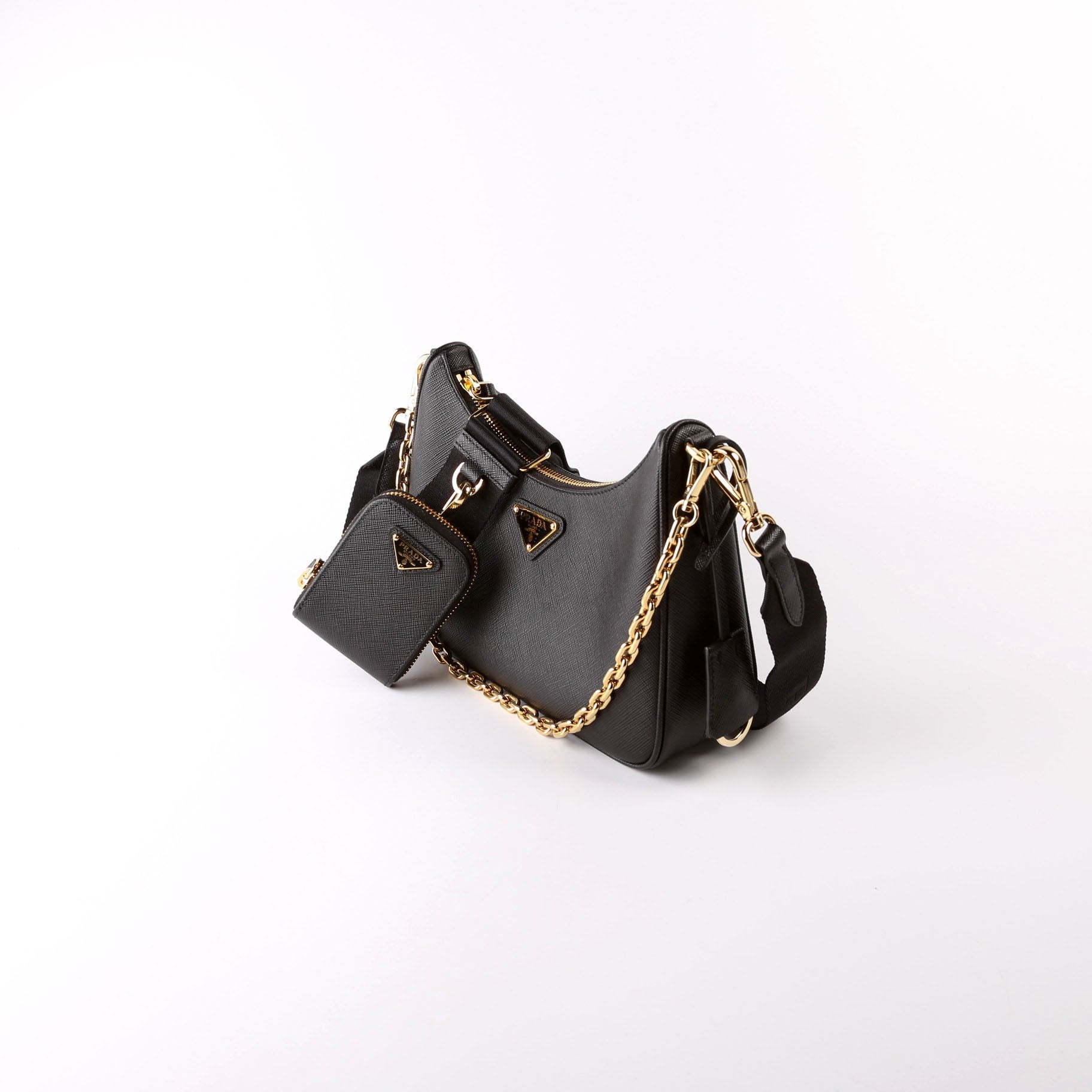 Prada Saffiano Re Edition Bag Black Travel Bag