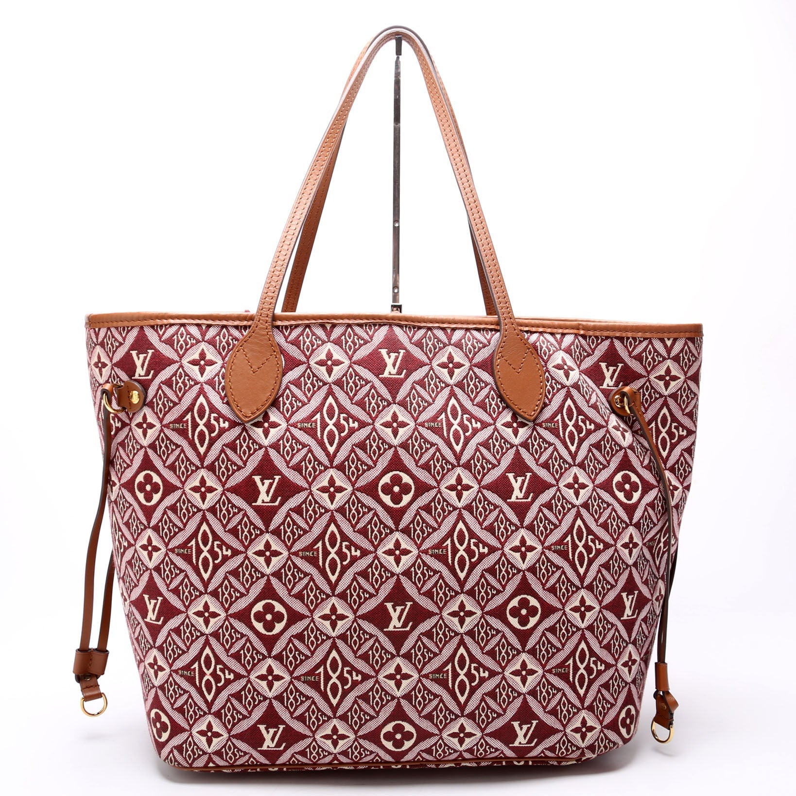 Louis Vuitton Neverfull MM Since Jacquard Burgundy Wallet Case
