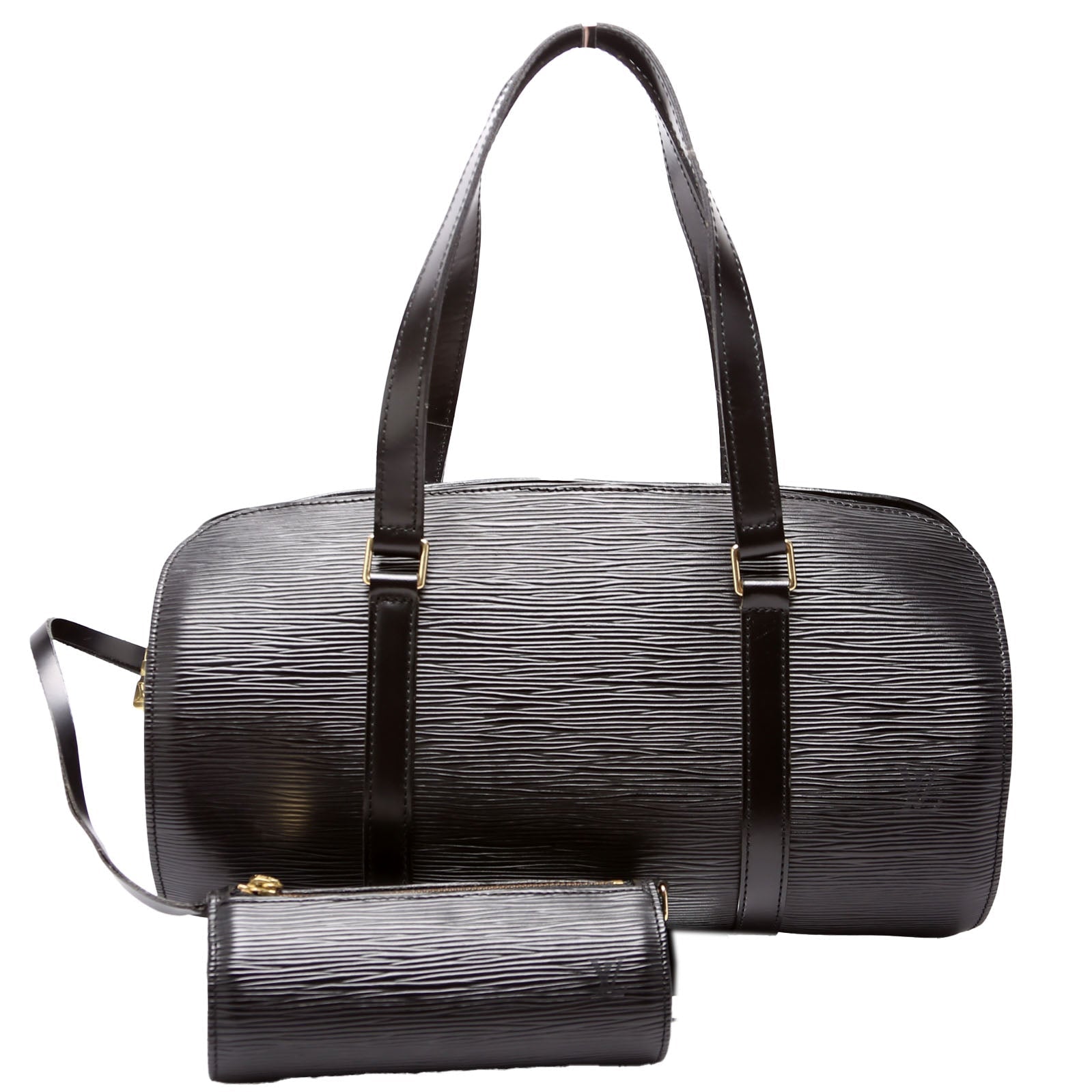 Louis Vuitton Soufflot Black Epi Handbag
