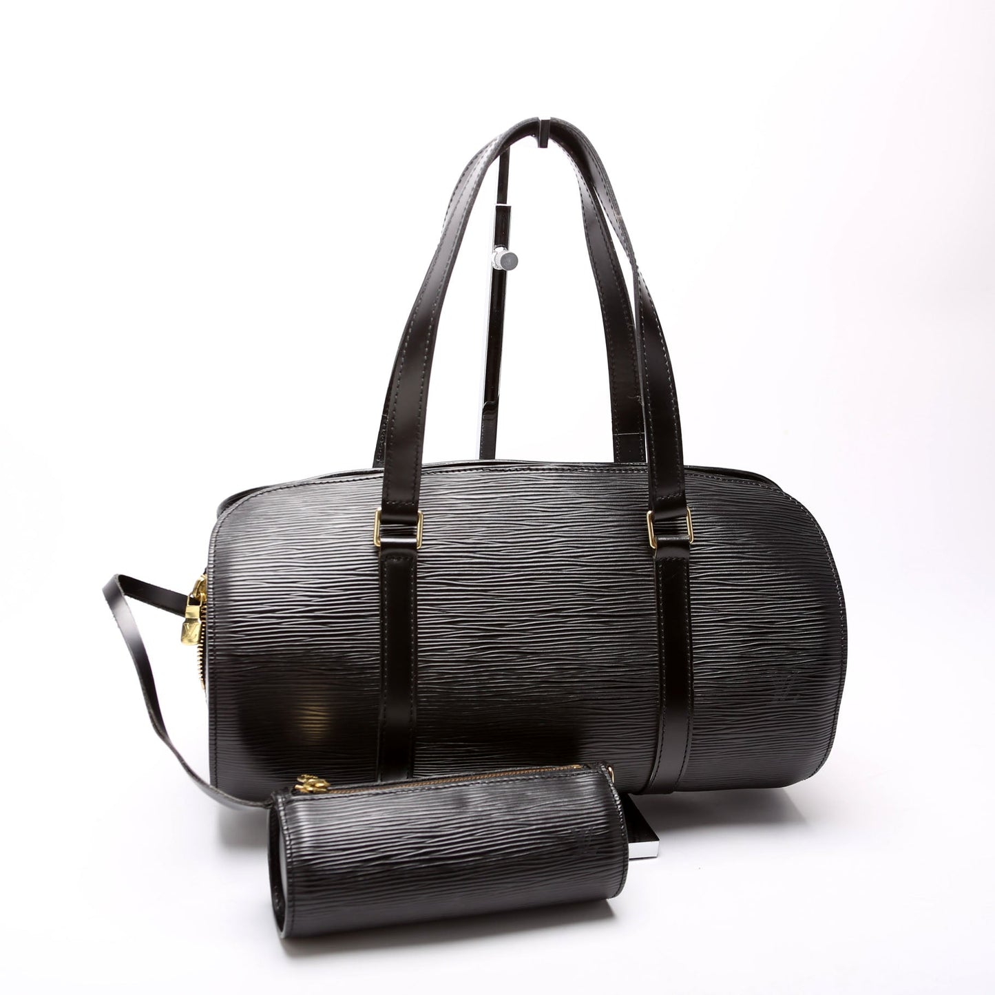 Louis Vuitton Soufflot Black Epi Handbag