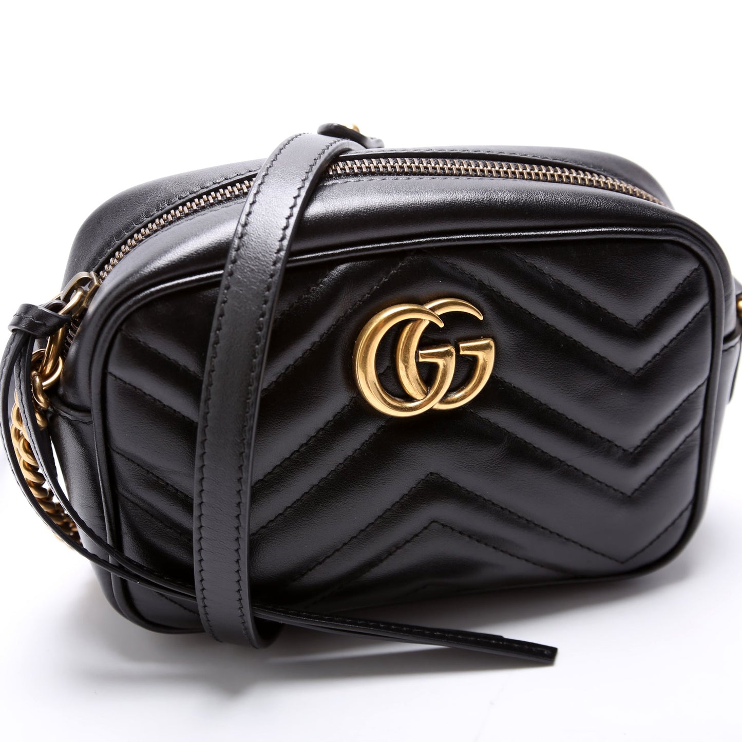 Gucci Marmont Camera Black Mini Travel Bag Black 1