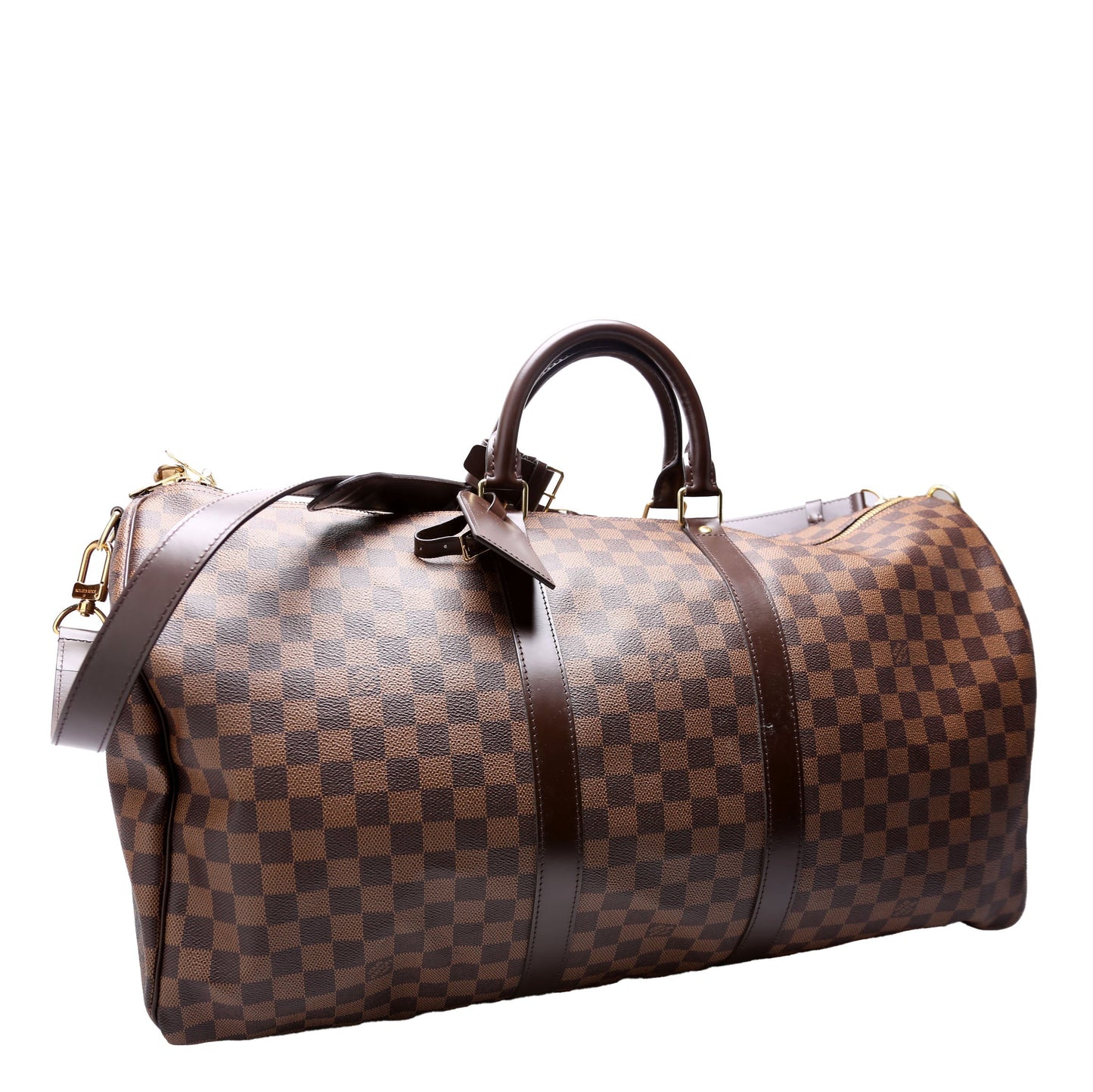 Louis Vuitton Keepall 55 Ebene Bandouliere Damier Travel Bag