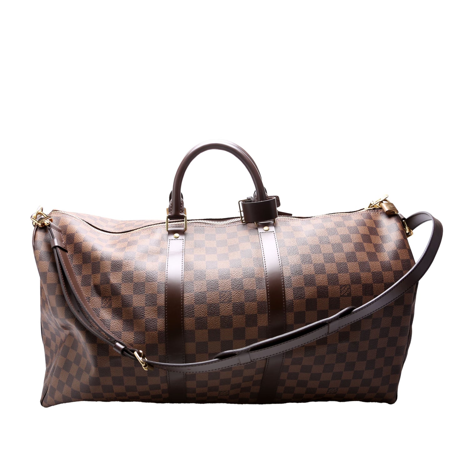 Louis Vuitton Keepall 55 Ebene Bandouliere Damier Travel Bag