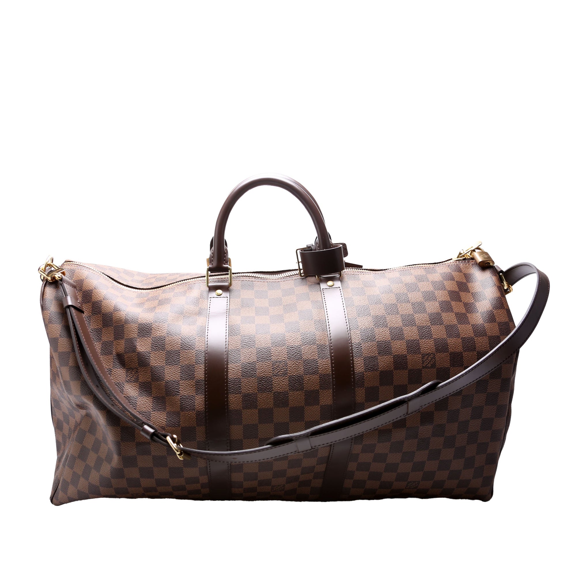 Louis Vuitton Keepall 55 Ebene Bandouliere Damier Travel Bag